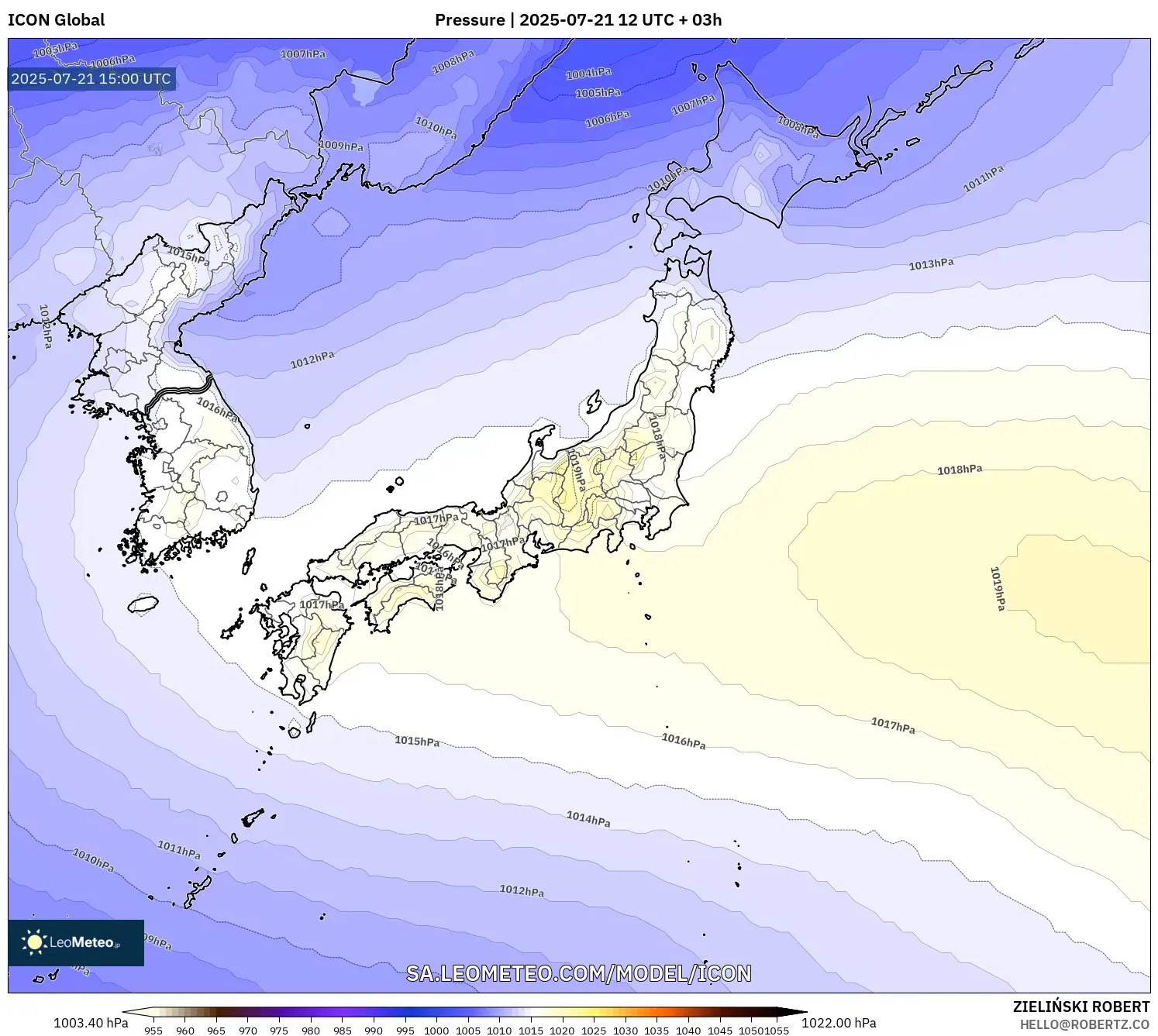 ICON model - Japan, Pressure