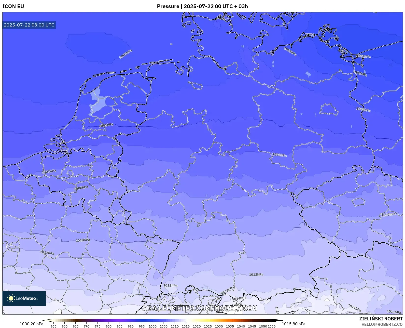 ICON model - Germany, Pressure ICON model - Germany, Pressure