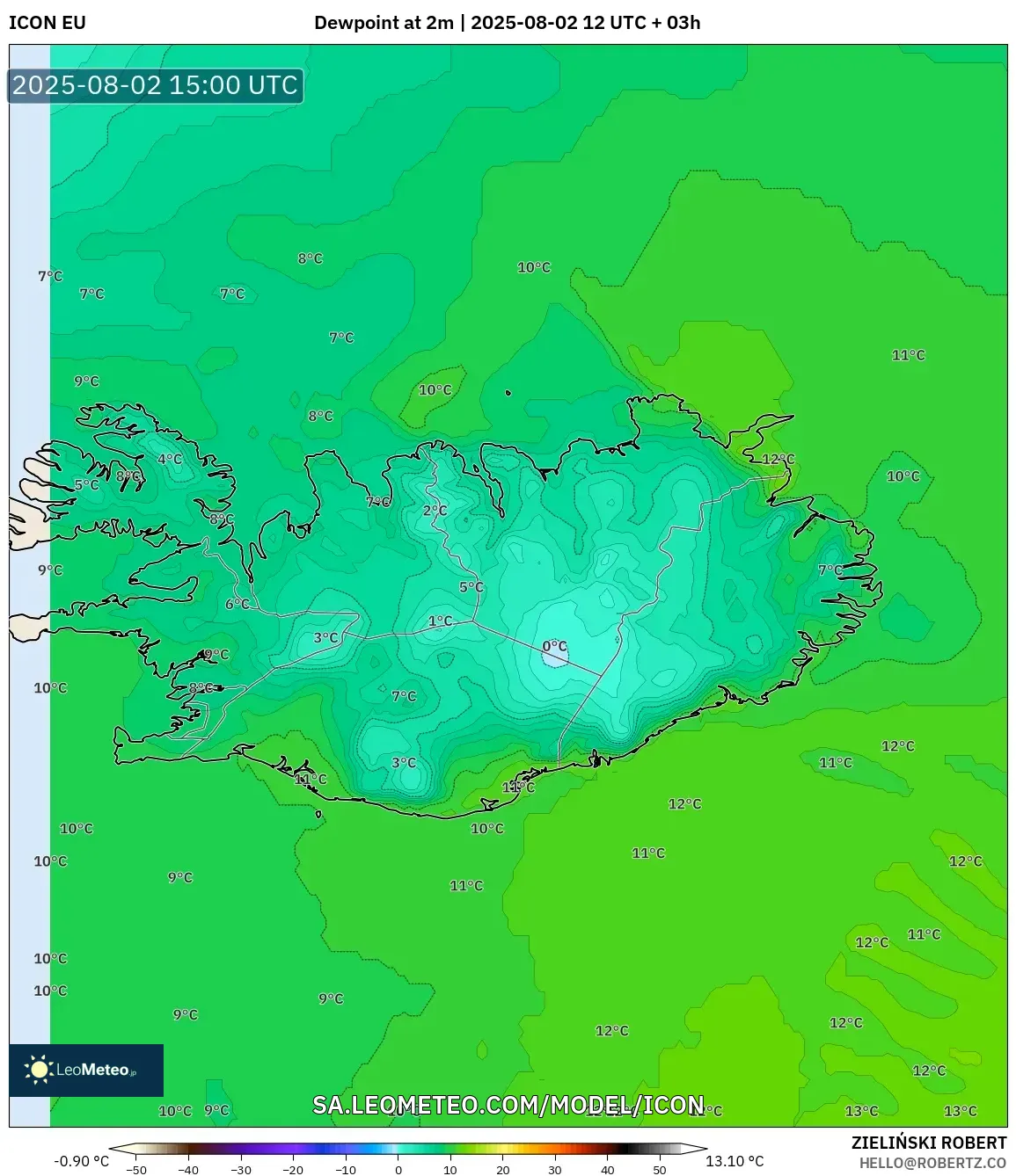 ICON model - Iceland, Takat Embun 2 m