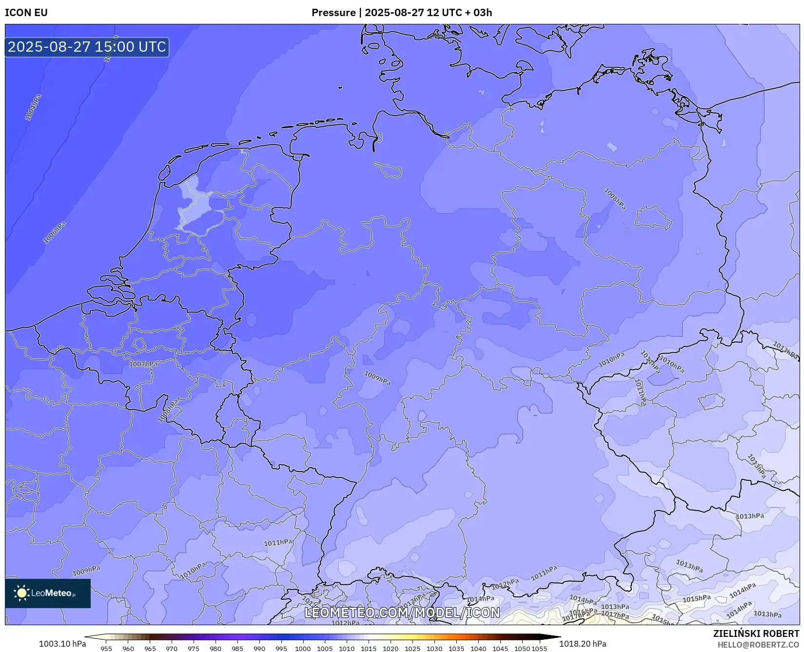 ICON model - Germany, Pressure ICON model - Germany, Pressure