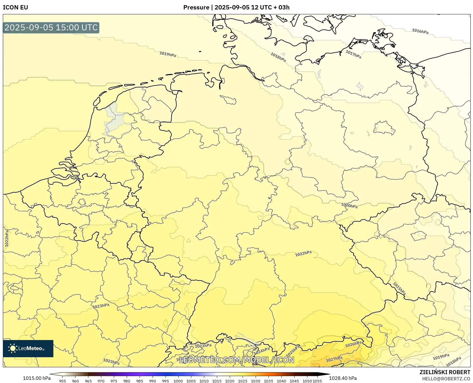 ICON model - Germany, Pressure
