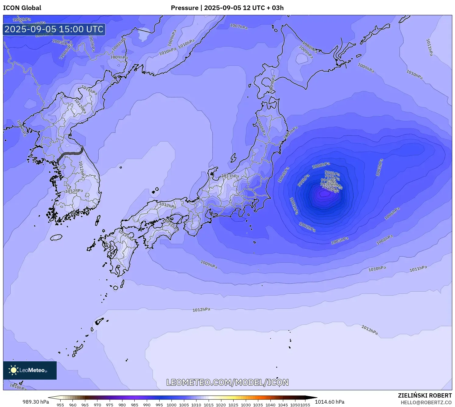 ICON model - Japan, Pressure ICON model - Japan, Pressure