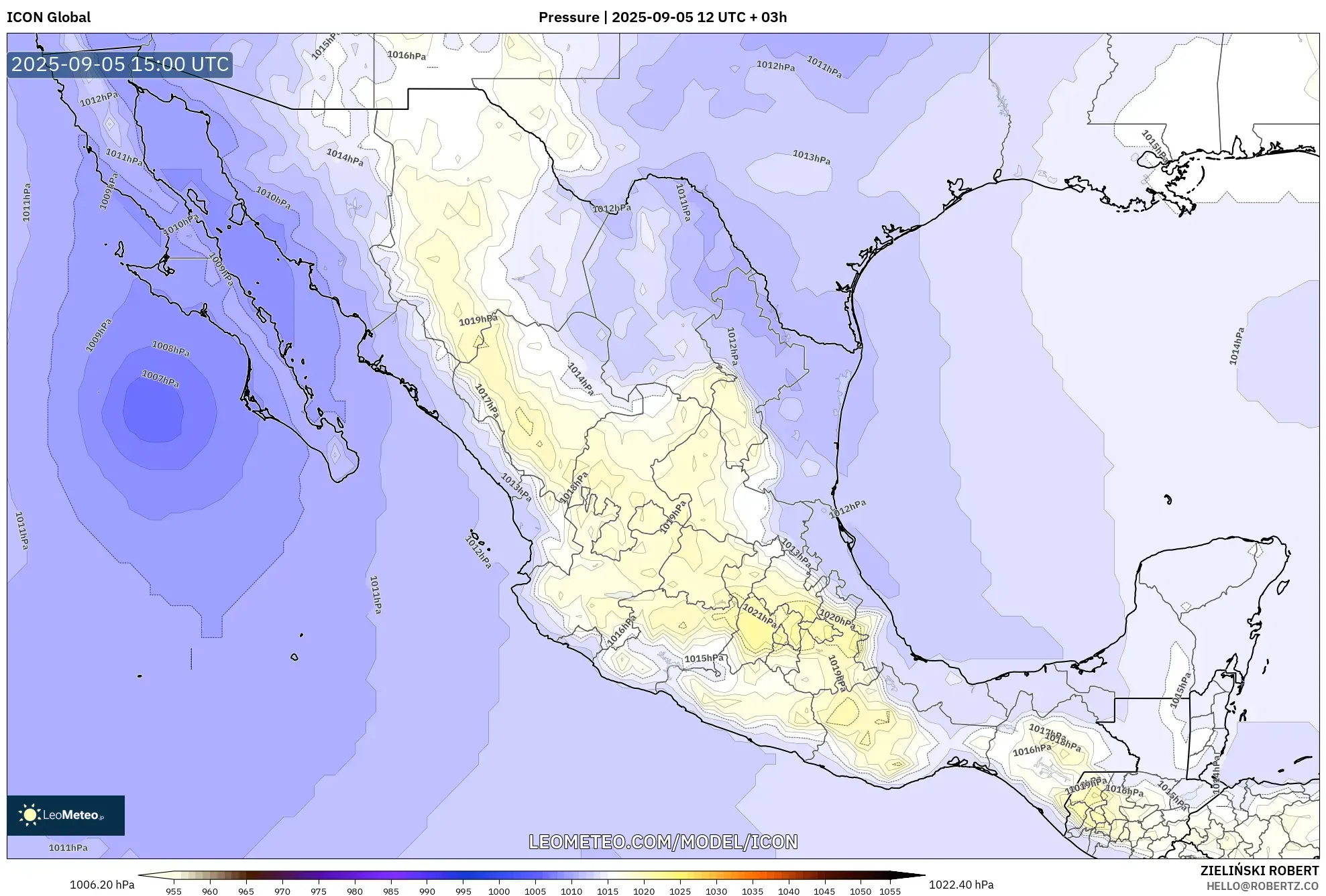 ICON model - Mexico, Pressure