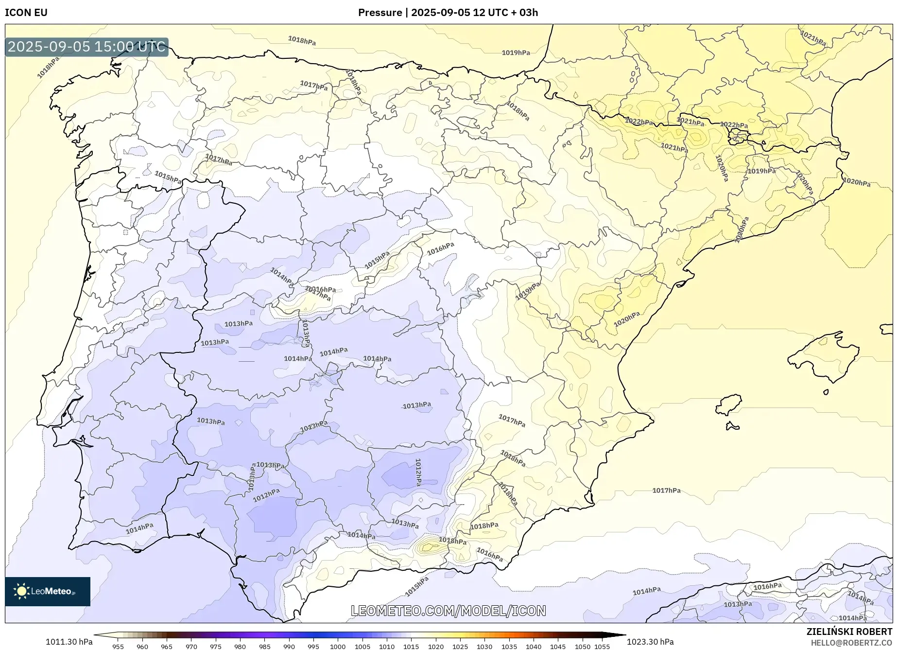 ICON model - Spain, Pressure
