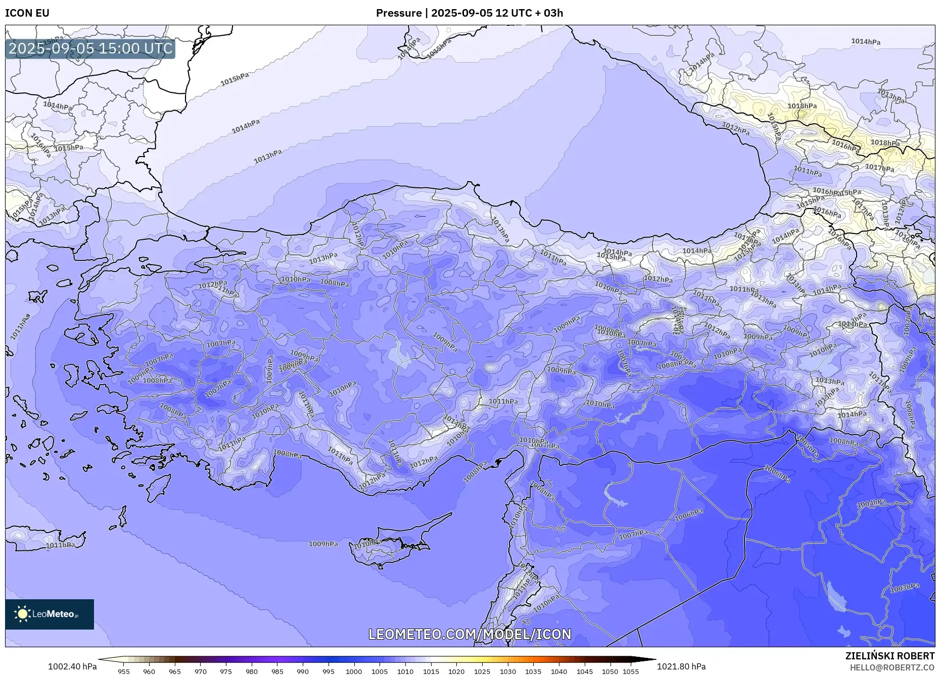 ICON model - Turkey, Pressure