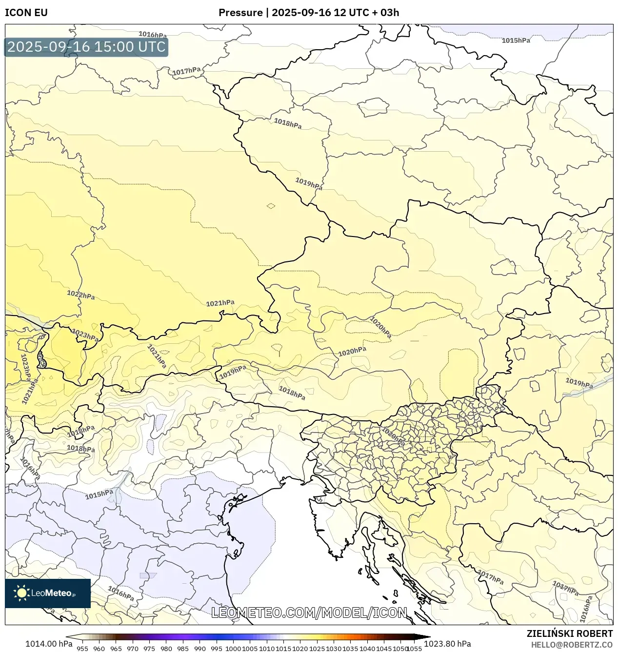 ICON model - Austria, Pressure