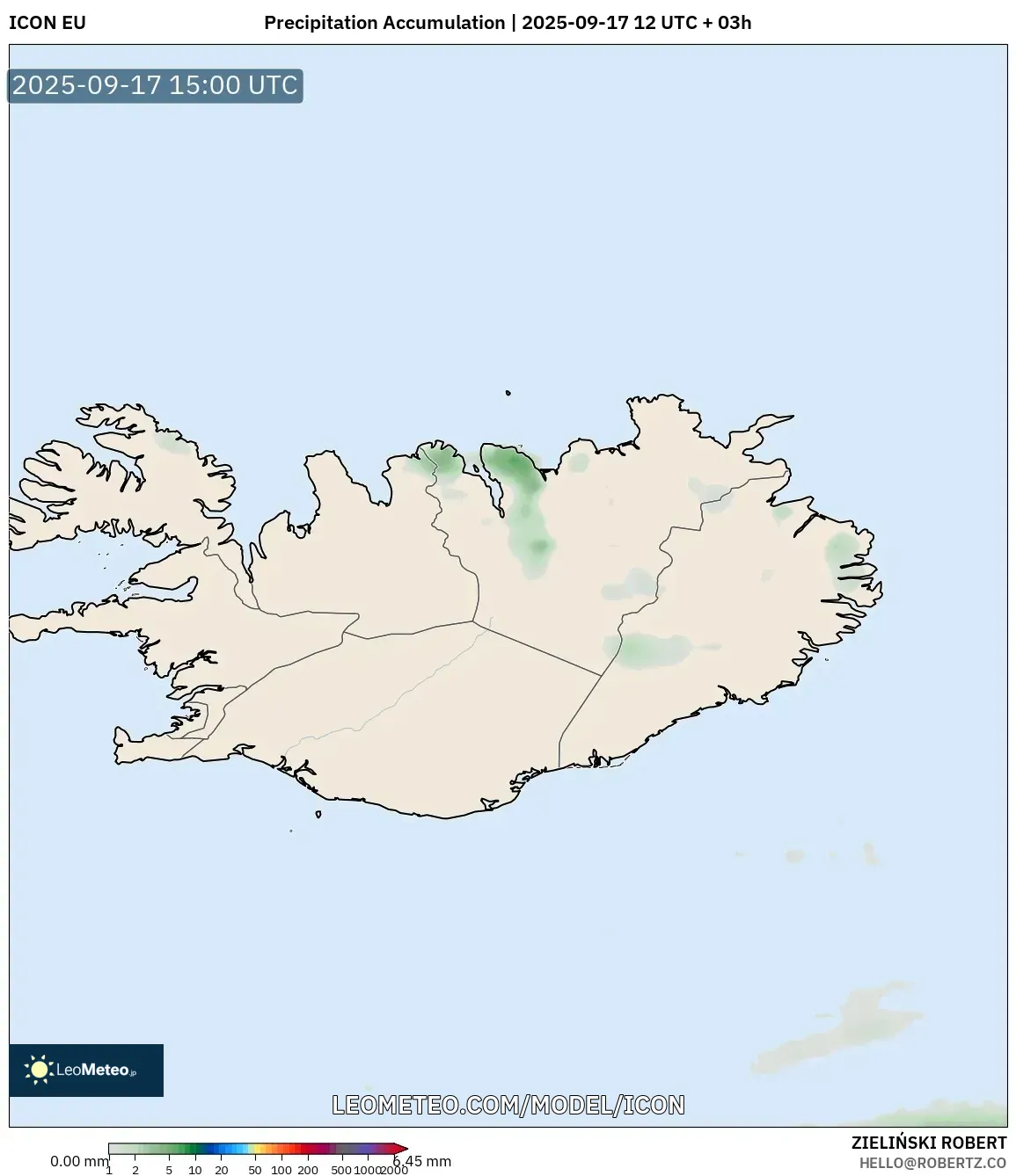 ICON model - Iceland, Precipitation Accumulation ICON model - Iceland, Precipitation Accumulation