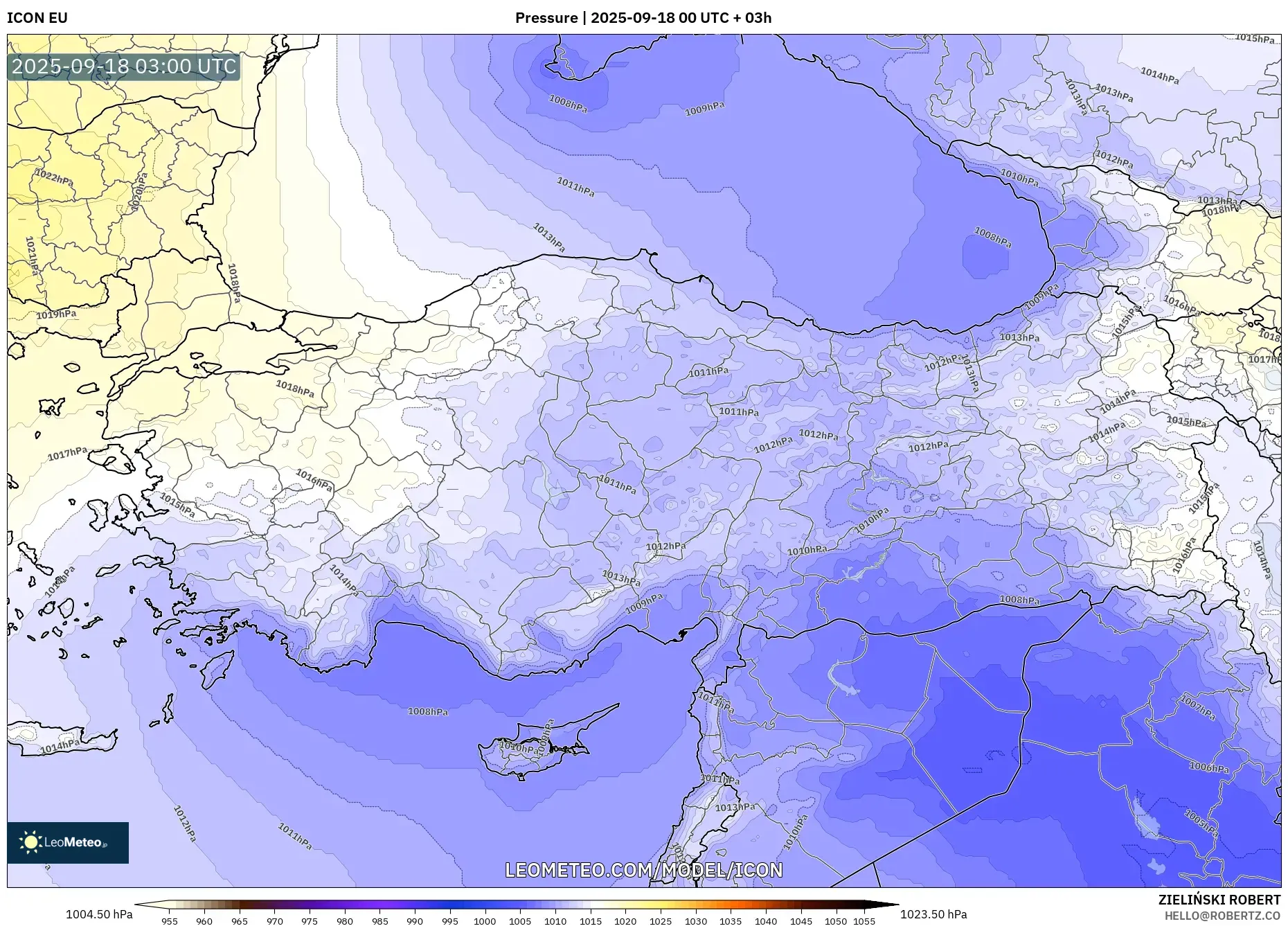 ICON model - Turkey, Pressure