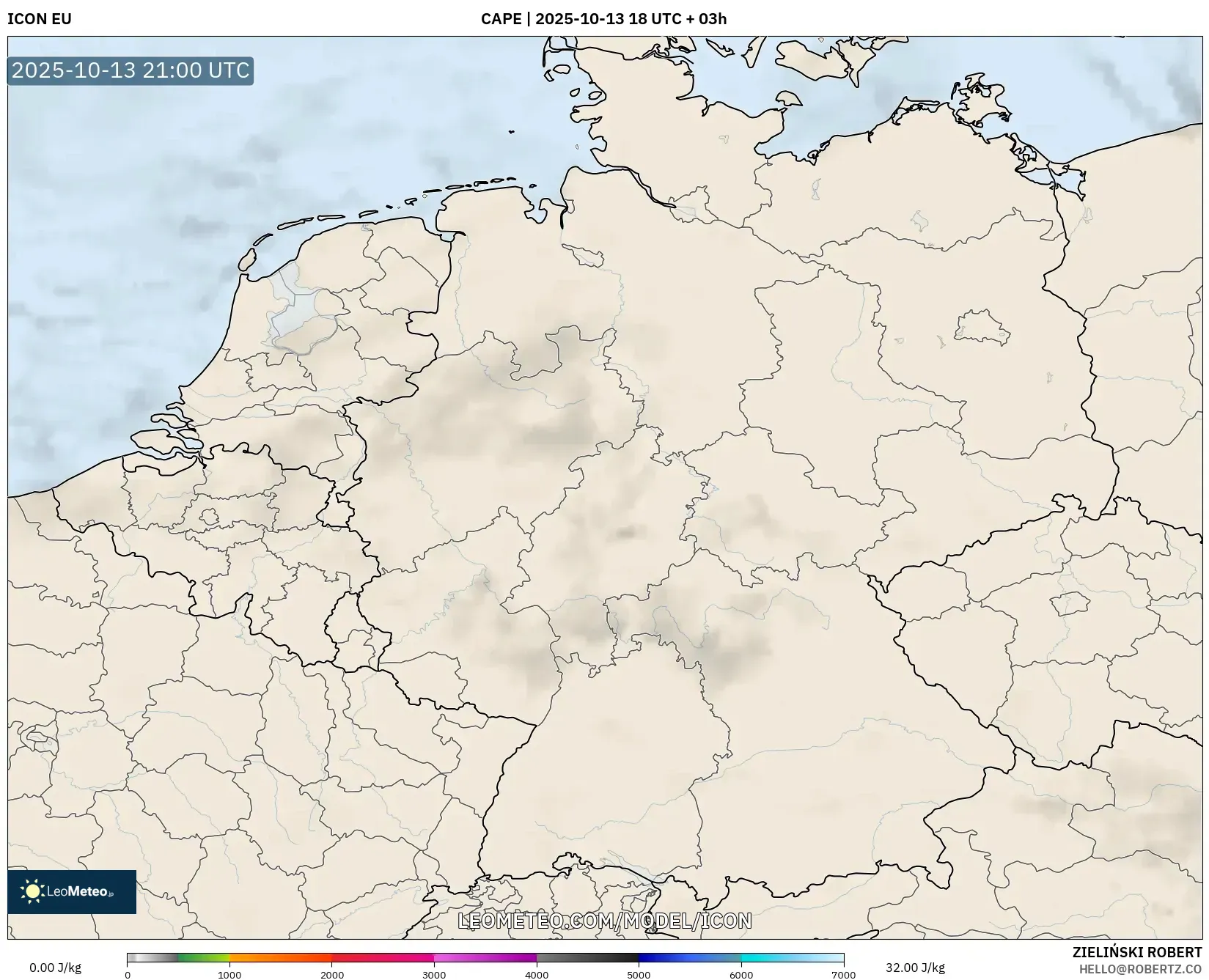 ICON model - Germany, CAPE ICON model - Germany, CAPE