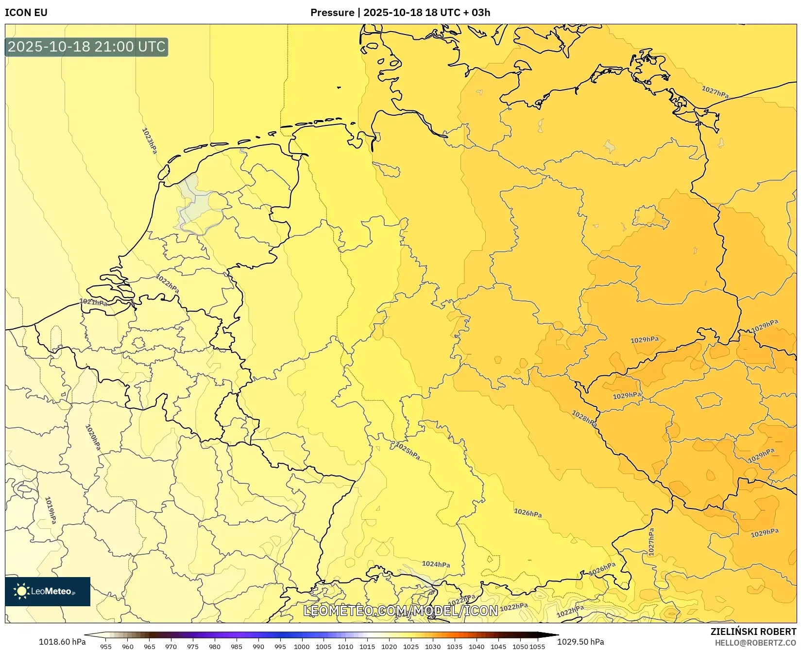 ICON model - Germany, Pressure ICON model - Germany, Pressure