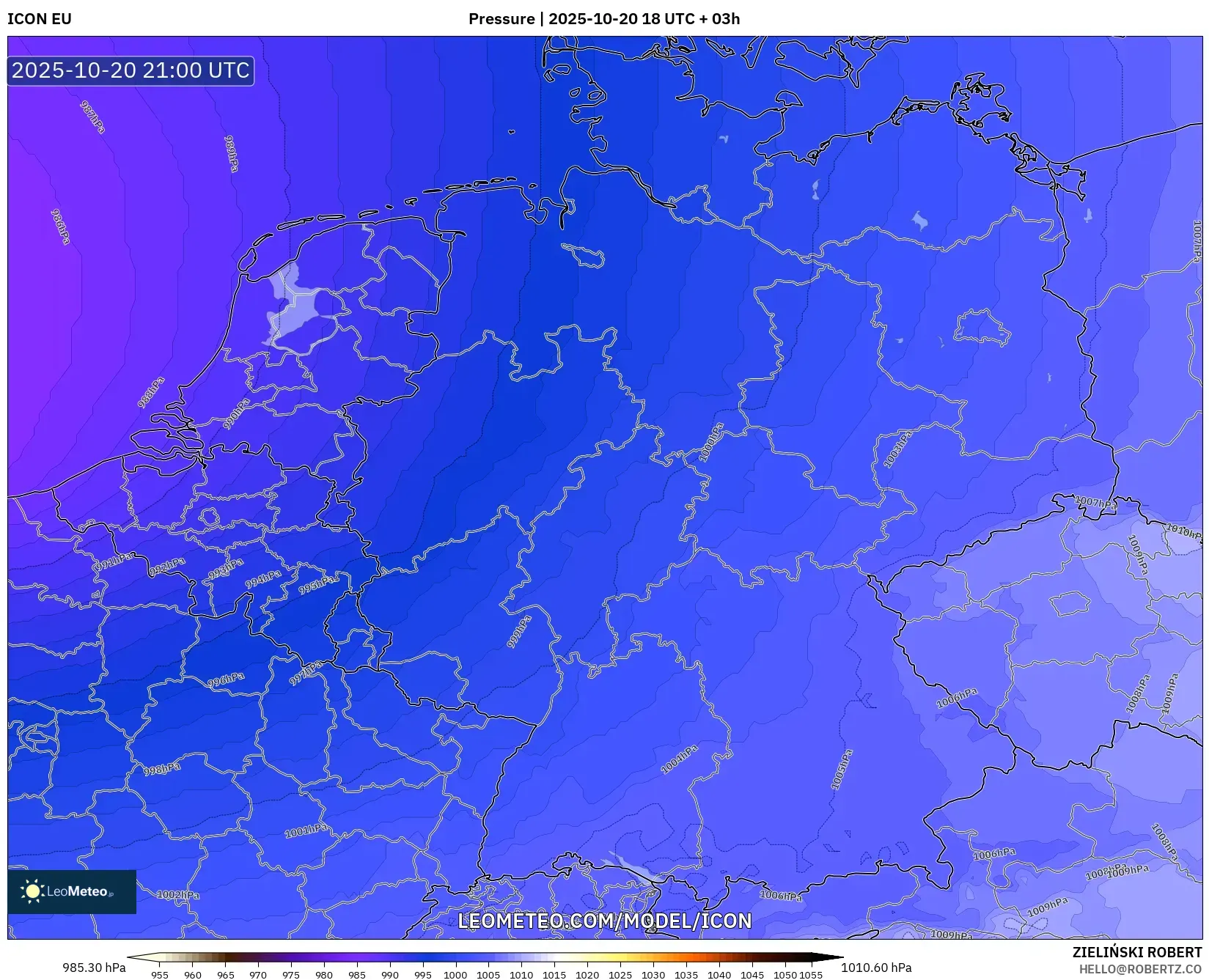 ICON model - Germany, Pressure ICON model - Germany, Pressure