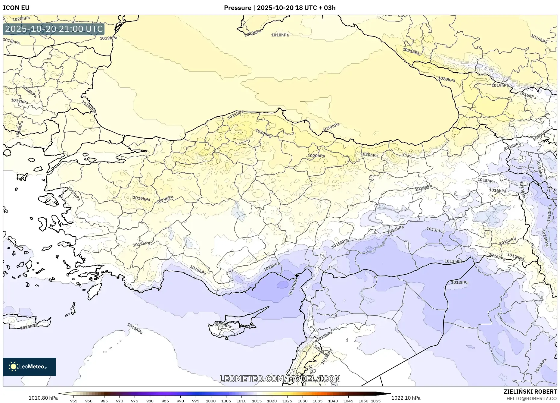 ICON model - Turkey, Pressure ICON model - Turkey, Pressure