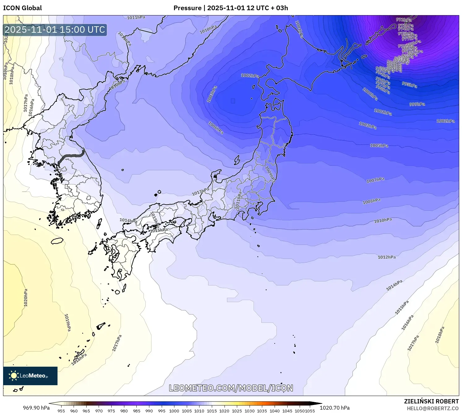 ICON model - Japan, Pressure ICON model - Japan, Pressure