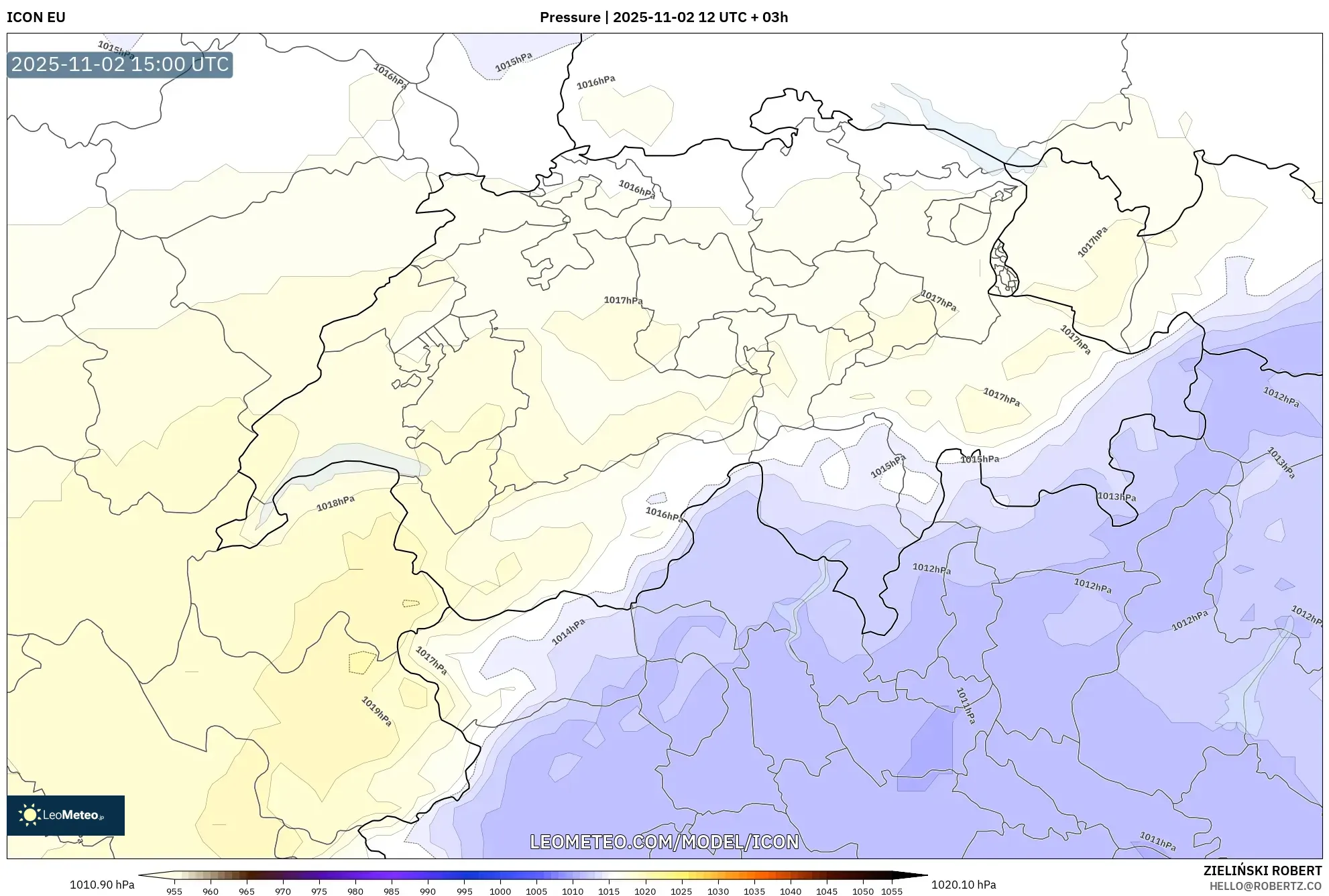 ICON model - Switzerland, Pressure ICON model - Switzerland, Pressure