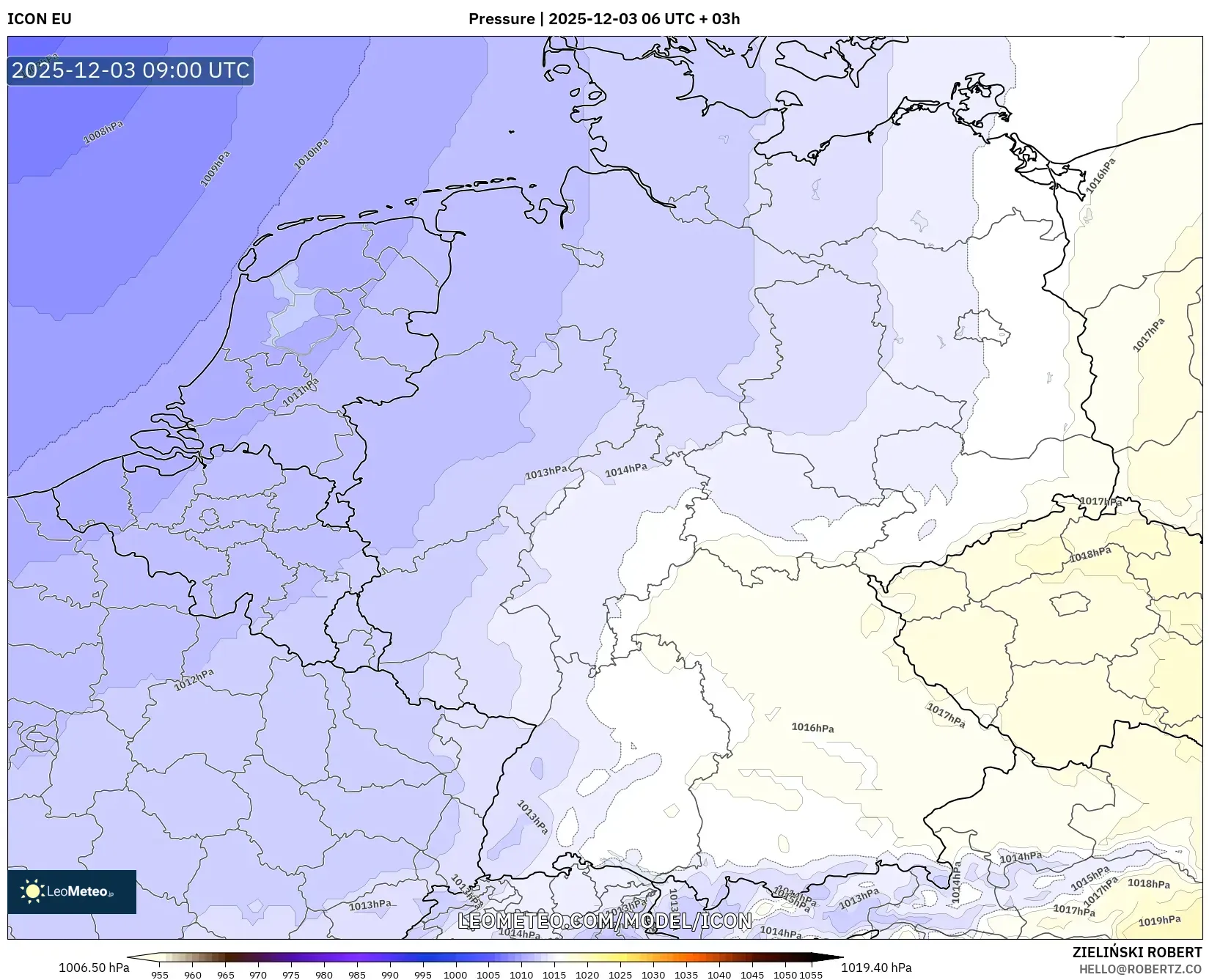 ICON model - Germany, Pressure