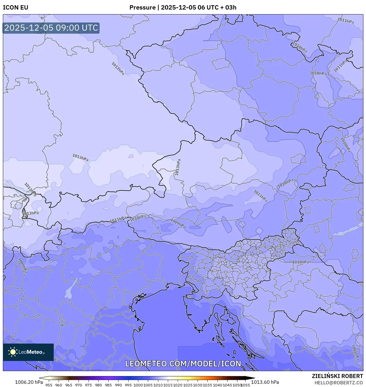 ICON model - Austria, Pressure