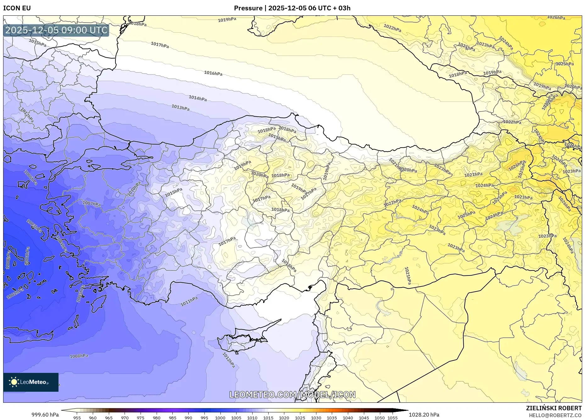 ICON model - Turkey, Pressure