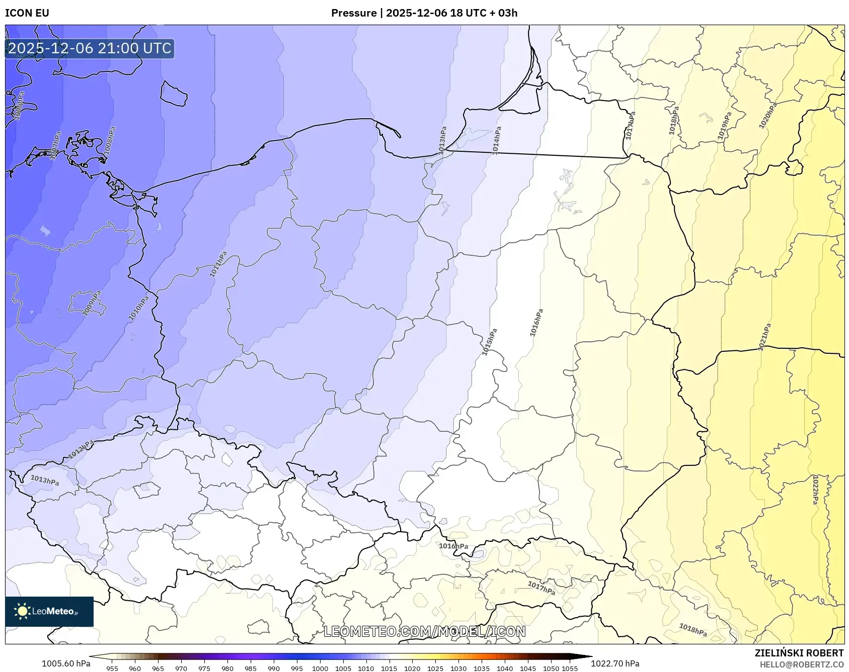 ICON model - Poland, Pressure