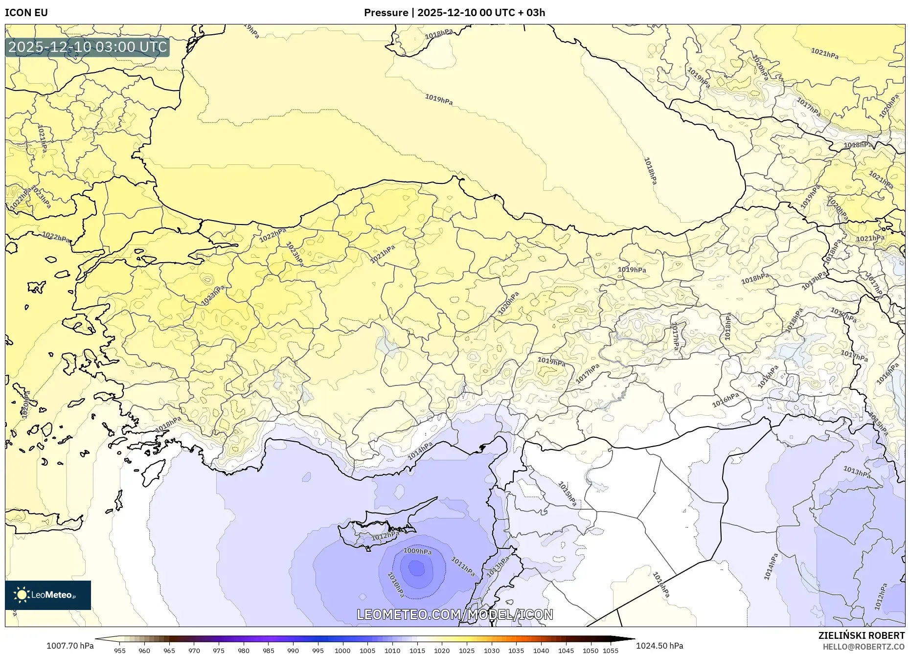 ICON model - Turkey, Pressure