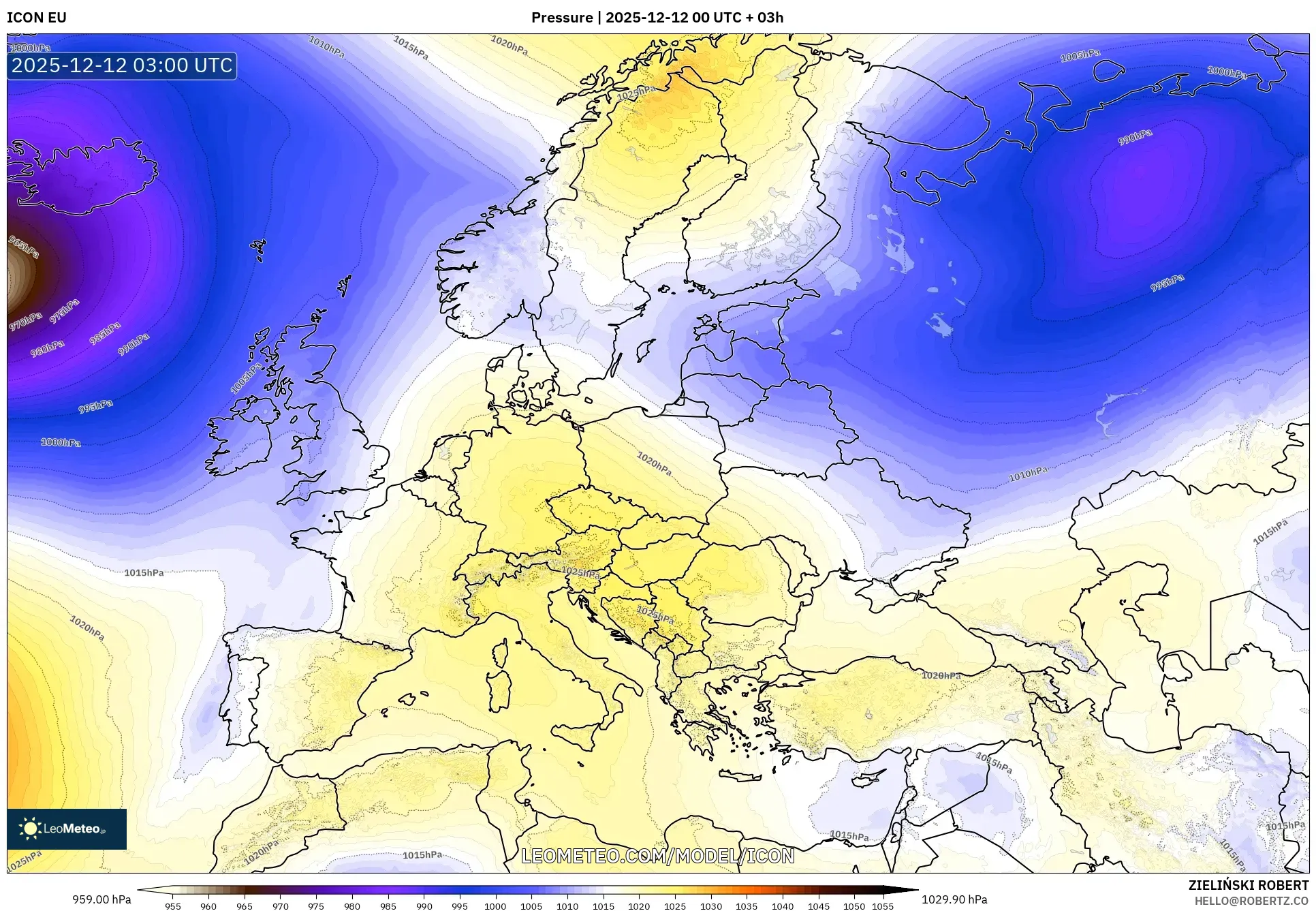 ICON model - Eropah, Tekanan