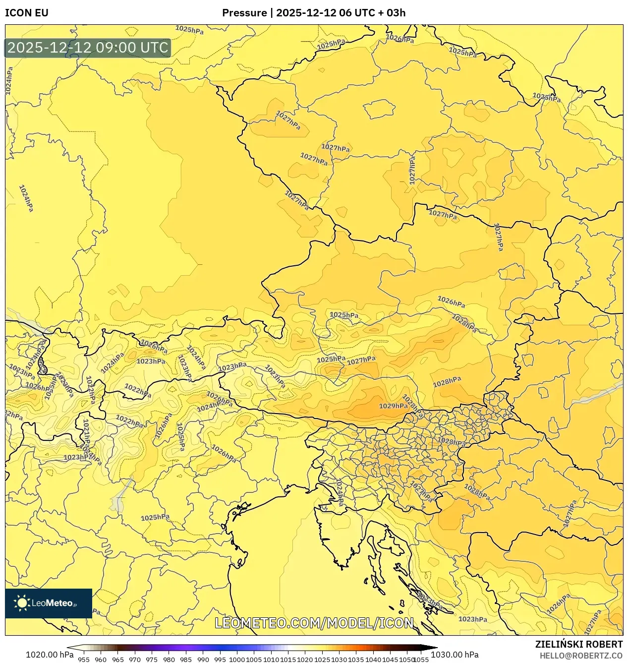 ICON model - Austria, Tekanan