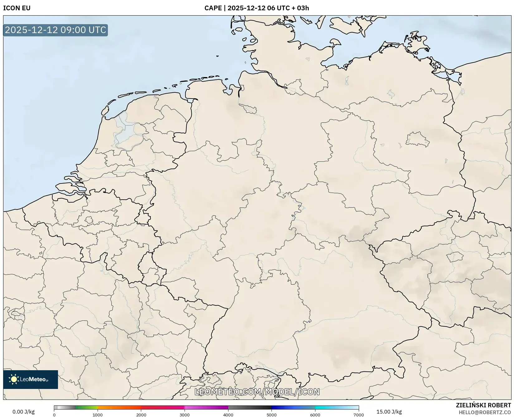 ICON model - Jerman, CAPE