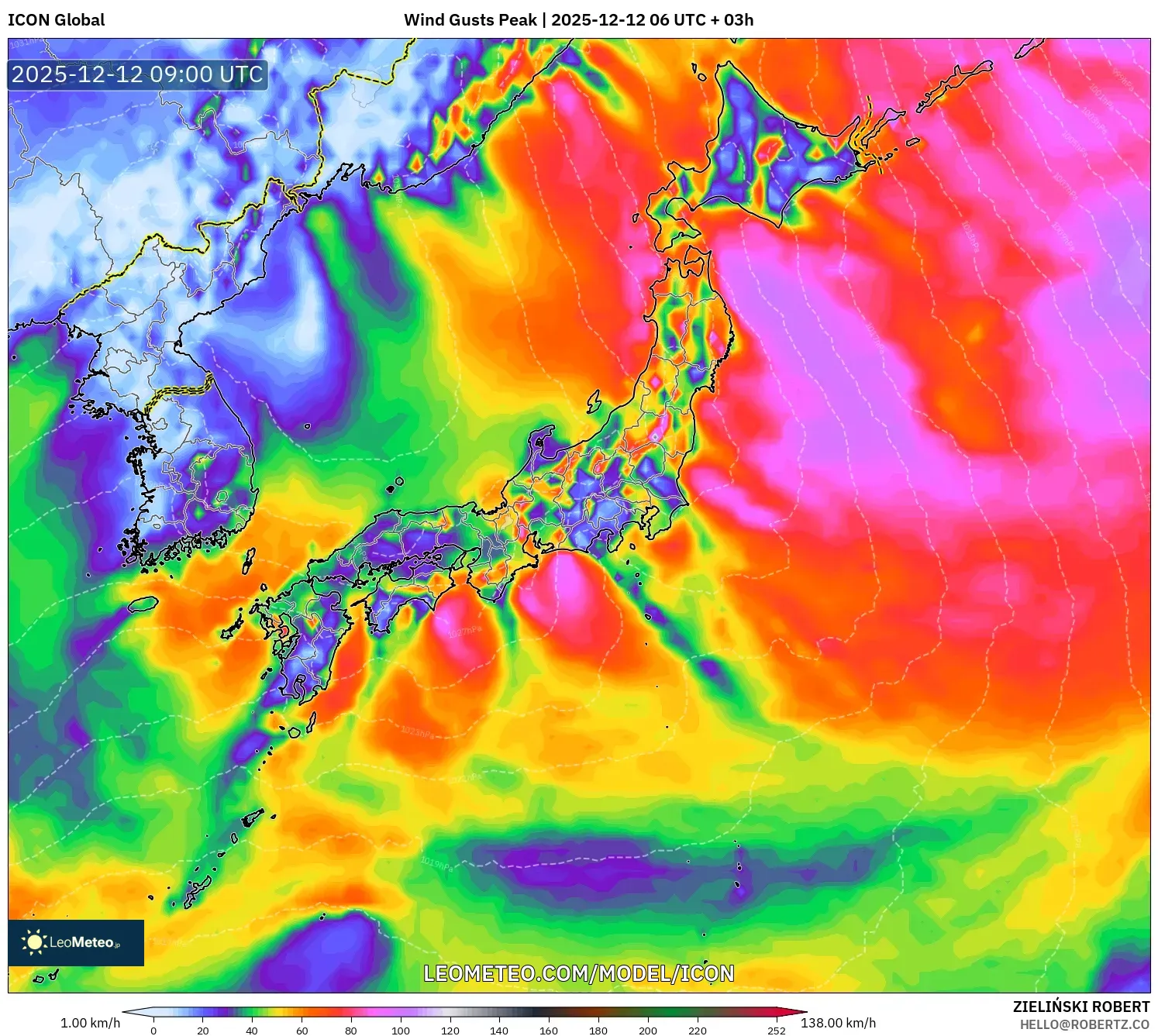 ICON model - Jepun, Hembusan Tertinggi