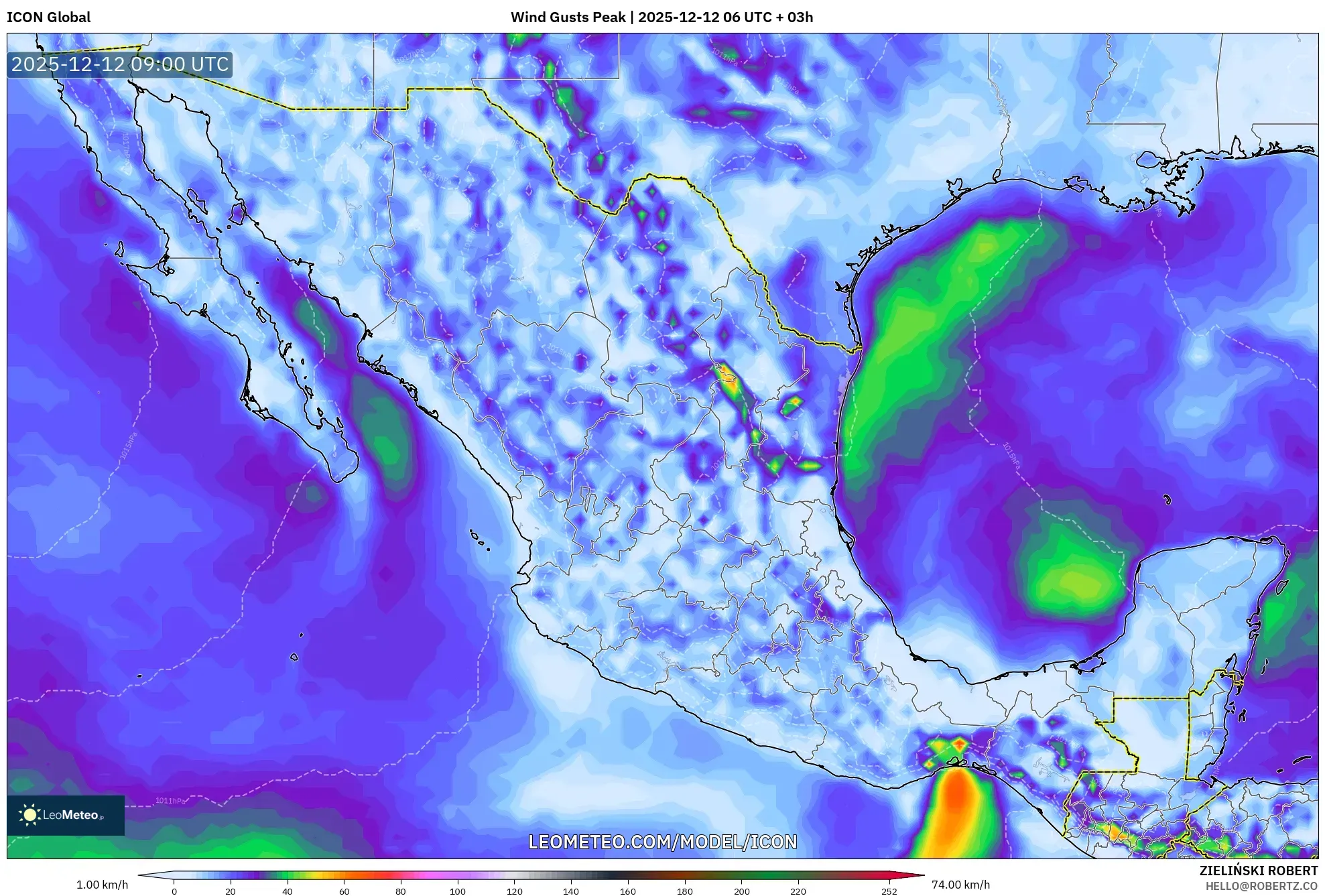 ICON model - Mexico, Hembusan Tertinggi