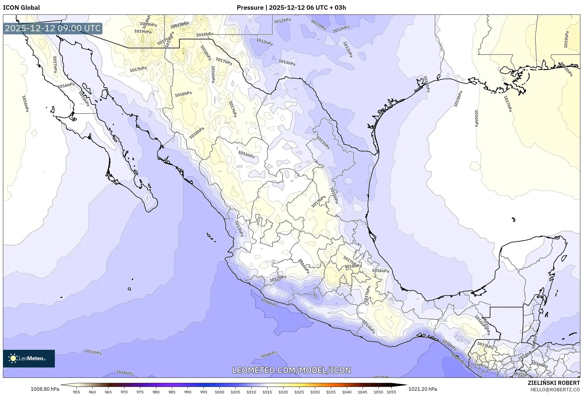 ICON model - Mexico, Tekanan