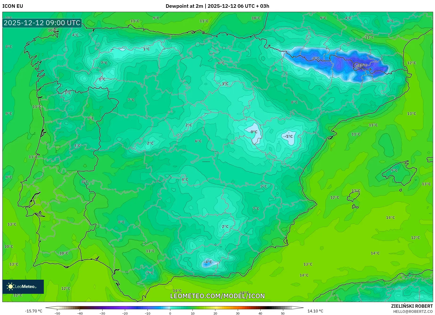 ICON model - Sepanyol, Takat Embun 2 m