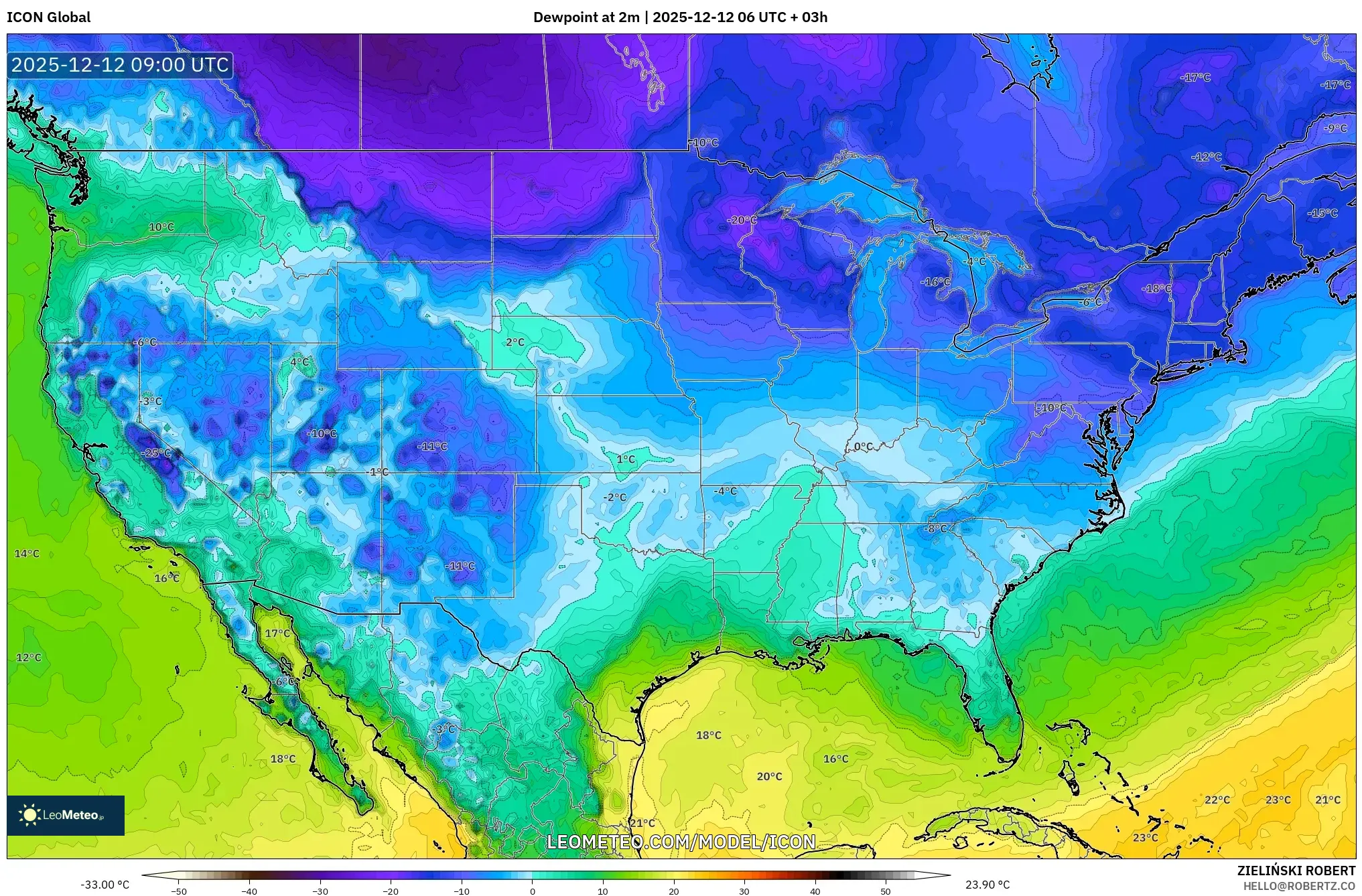 ICON model - Amerika Syarikat, Takat Embun 2 m