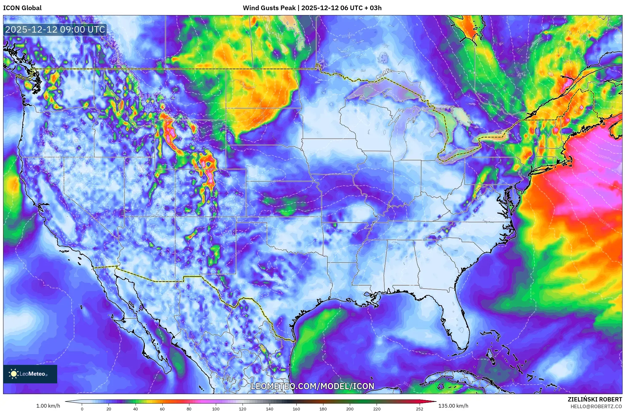 ICON model - Amerika Syarikat, Hembusan Tertinggi