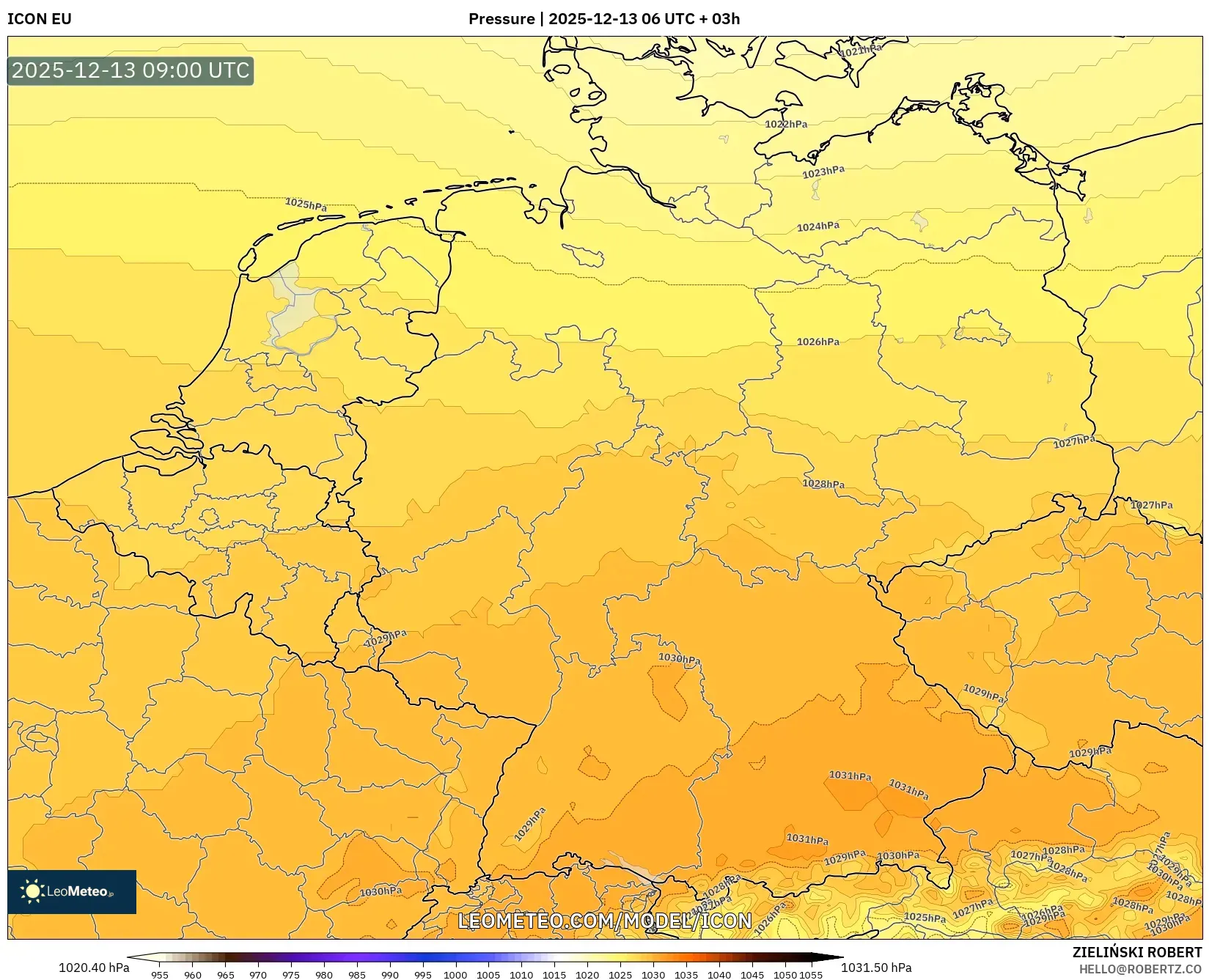 ICON model - Jerman, Tekanan