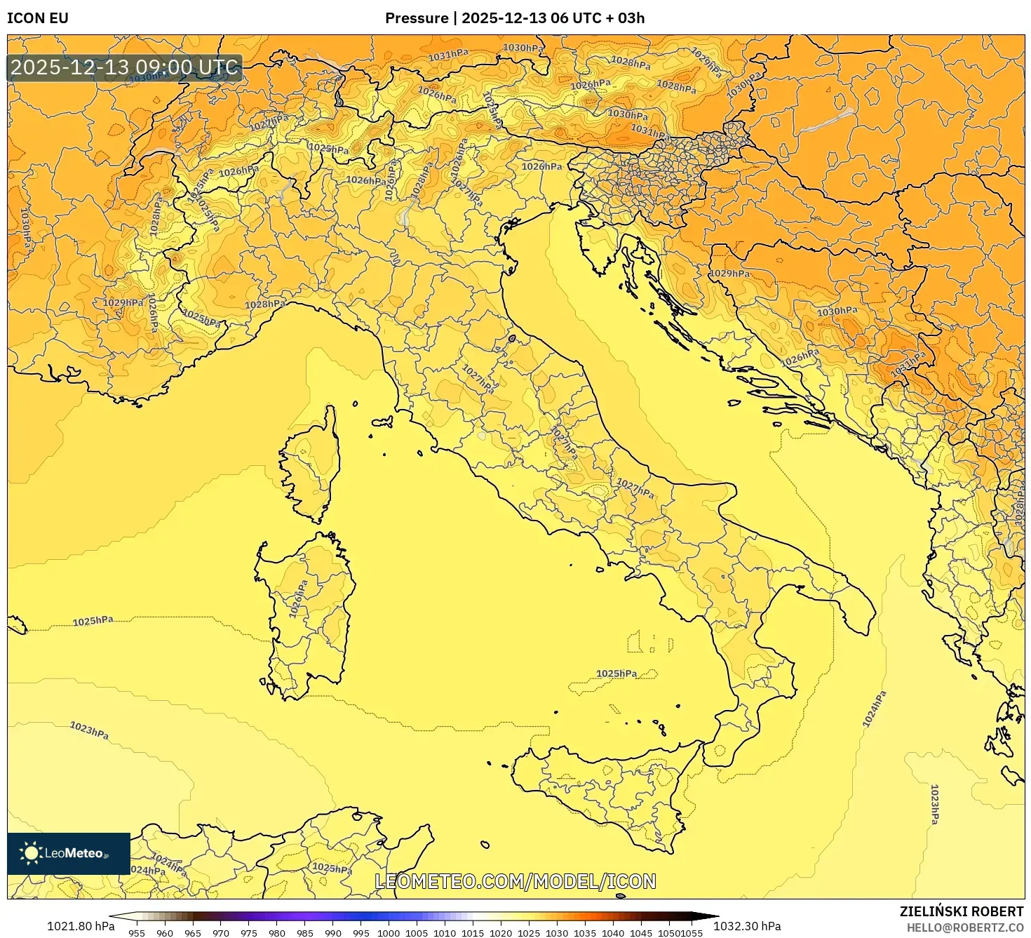 ICON model - Italia, Tekanan