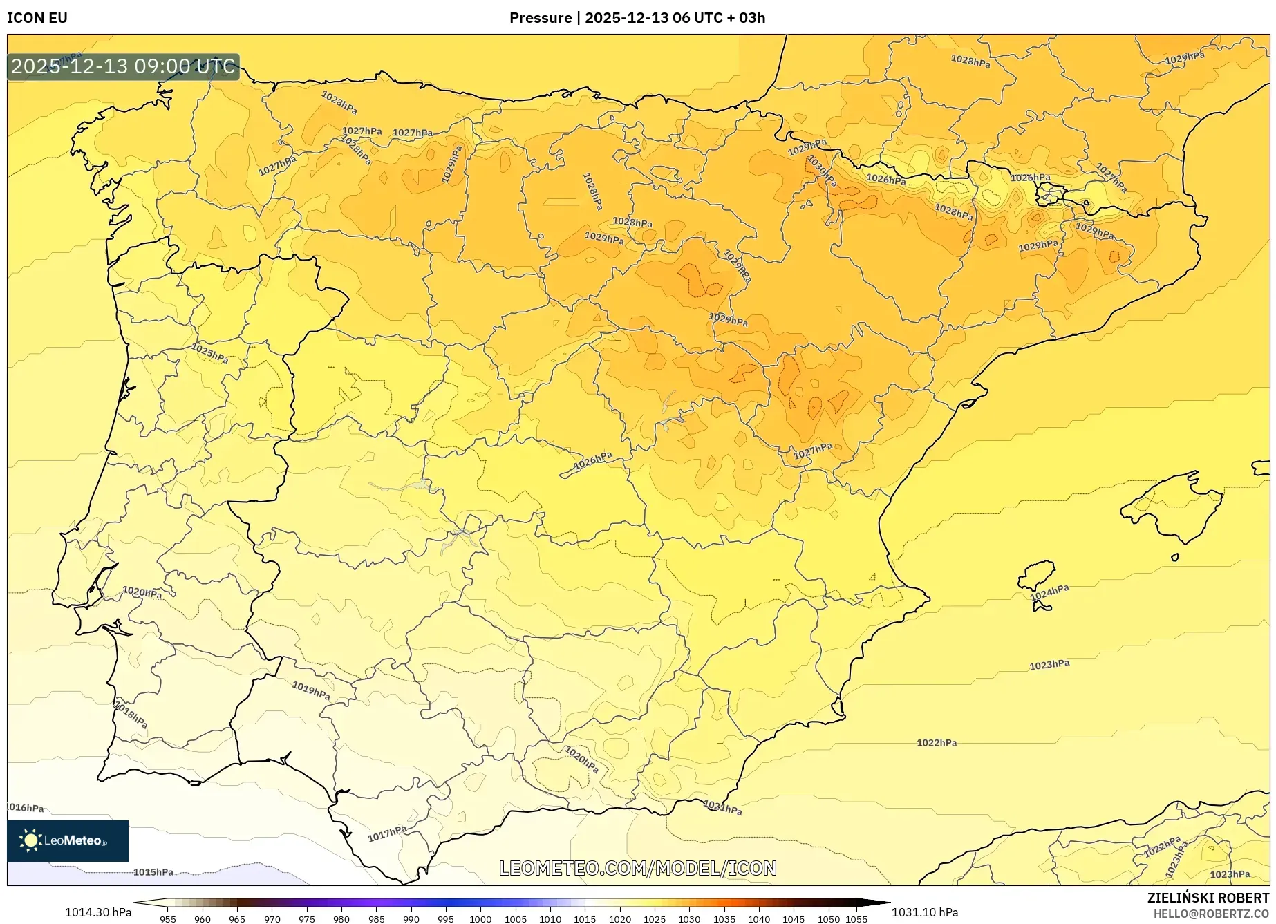 ICON model - Spanyol, Tekanan