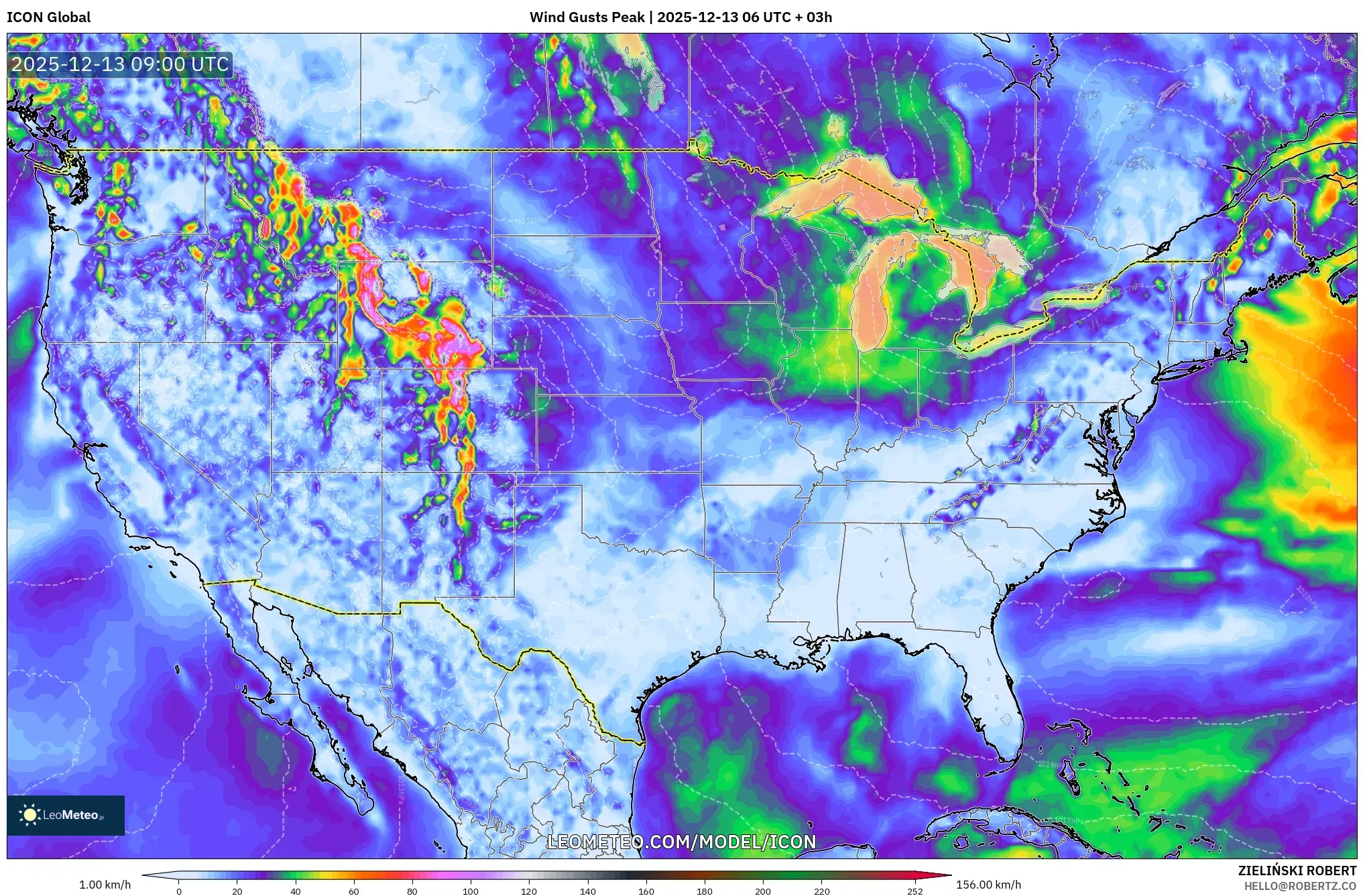 ICON model - Amerika Serikat, Puncak Hembusan