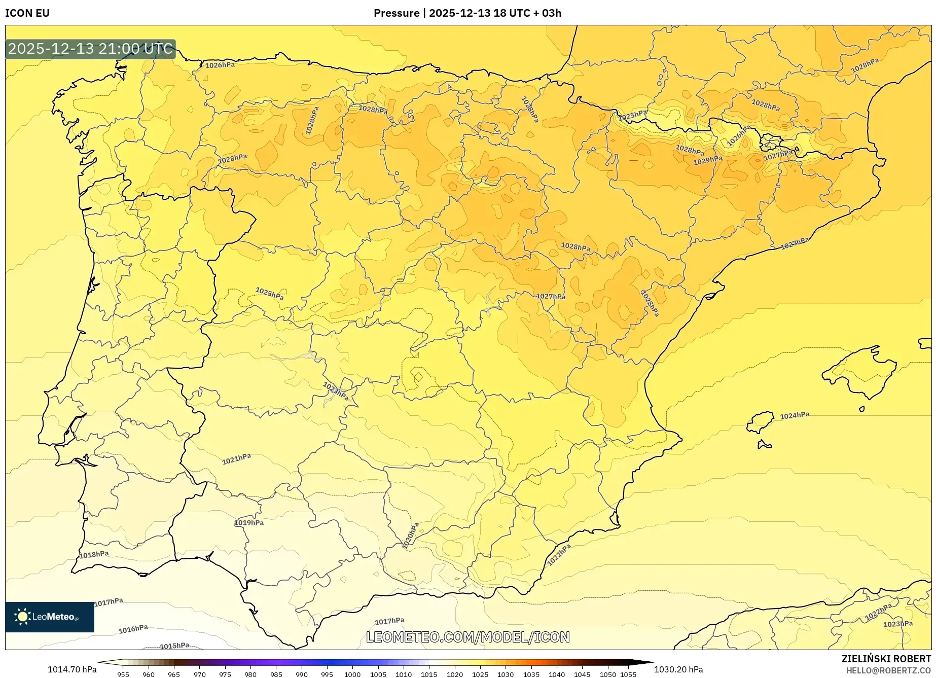 ICON model - Sepanyol, Tekanan