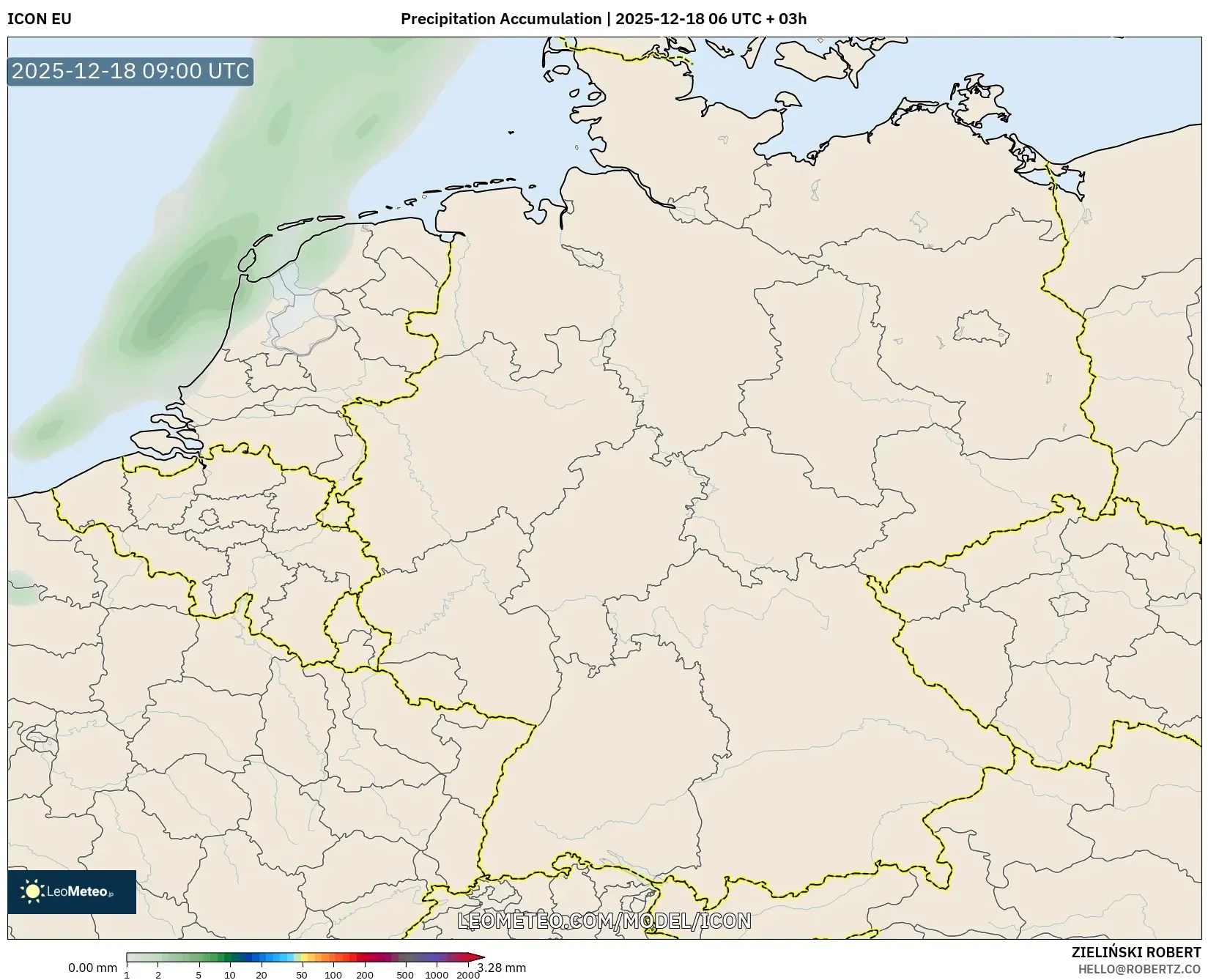 ICON model - Germany, Precipitation Accumulation