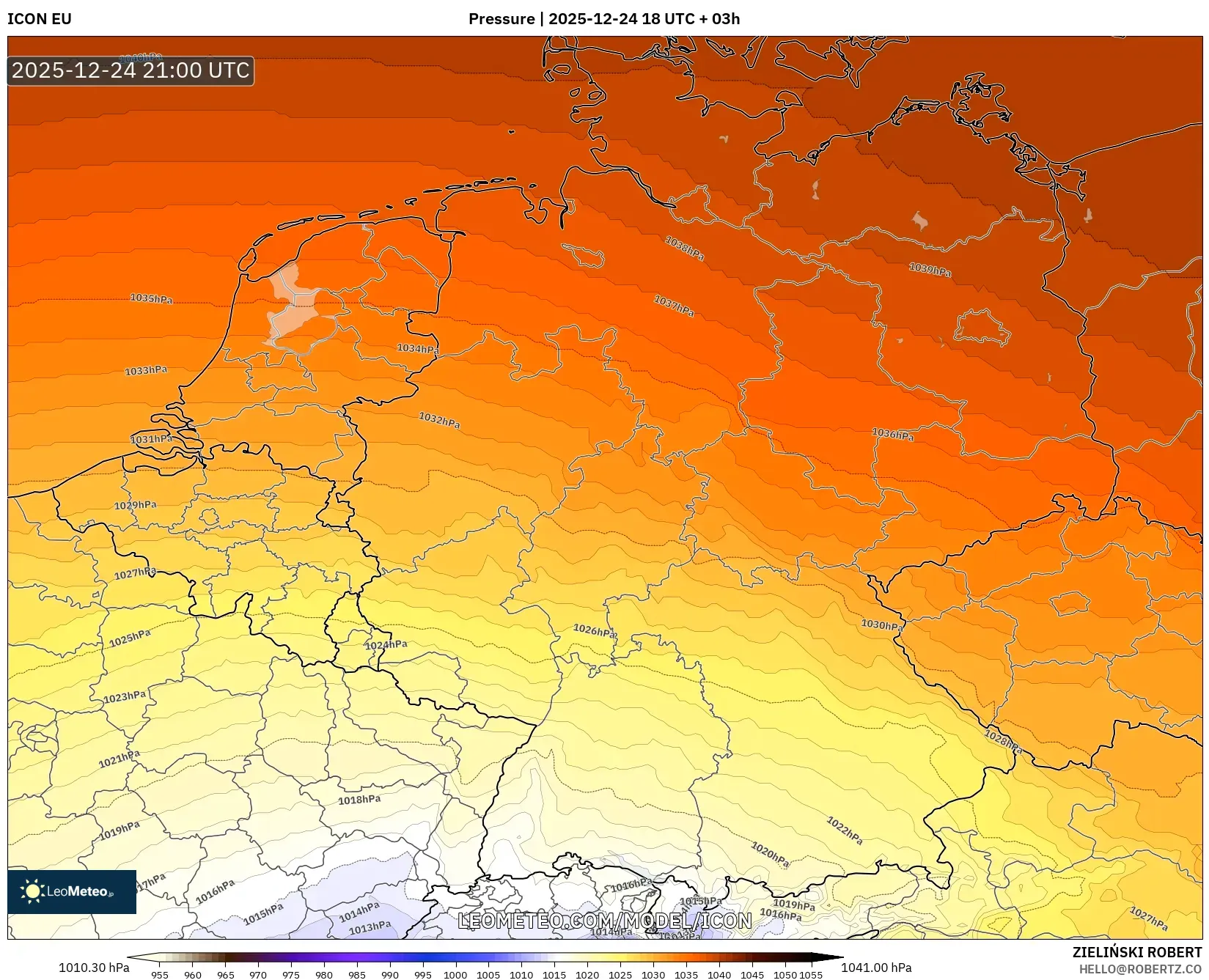 ICON model - Germany, Pressure