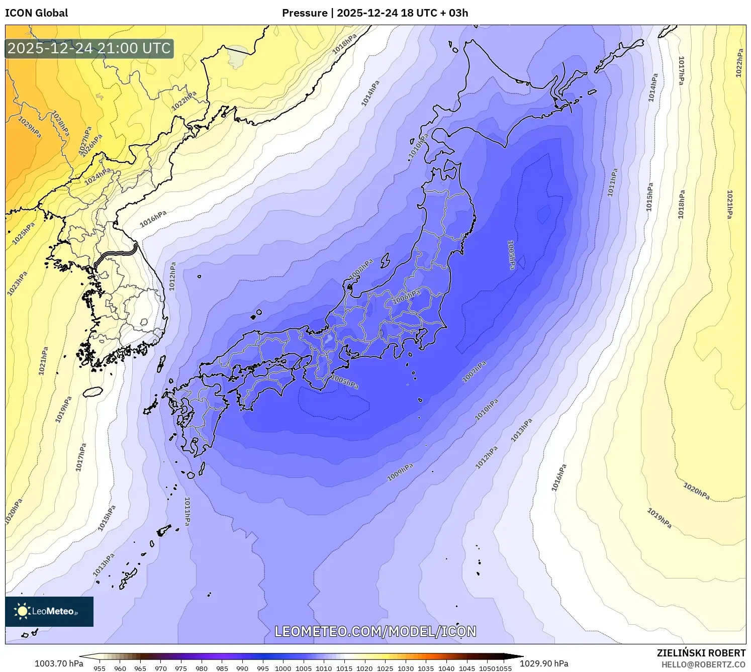 ICON model - Japan, Pressure