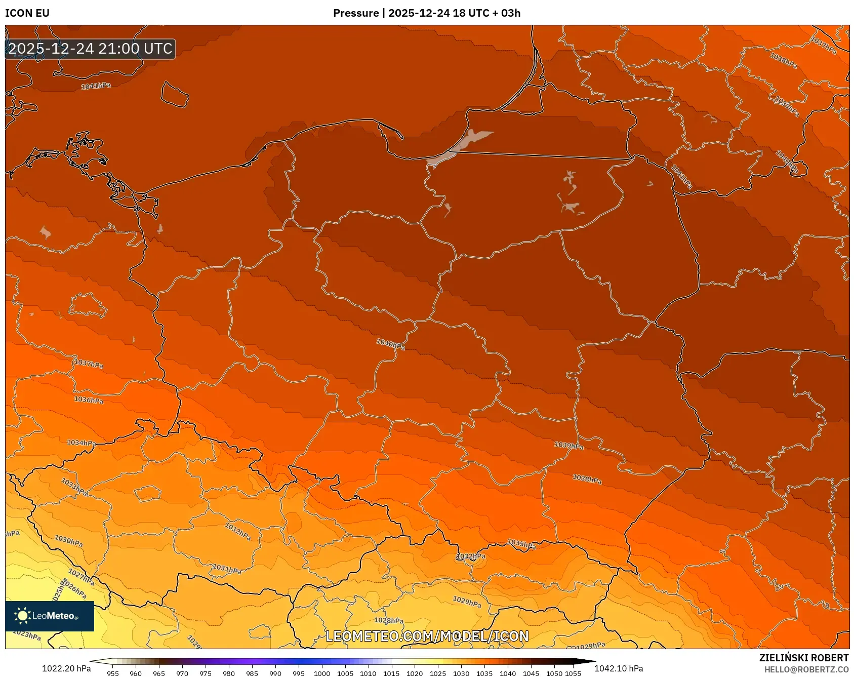 ICON model - Poland, Pressure