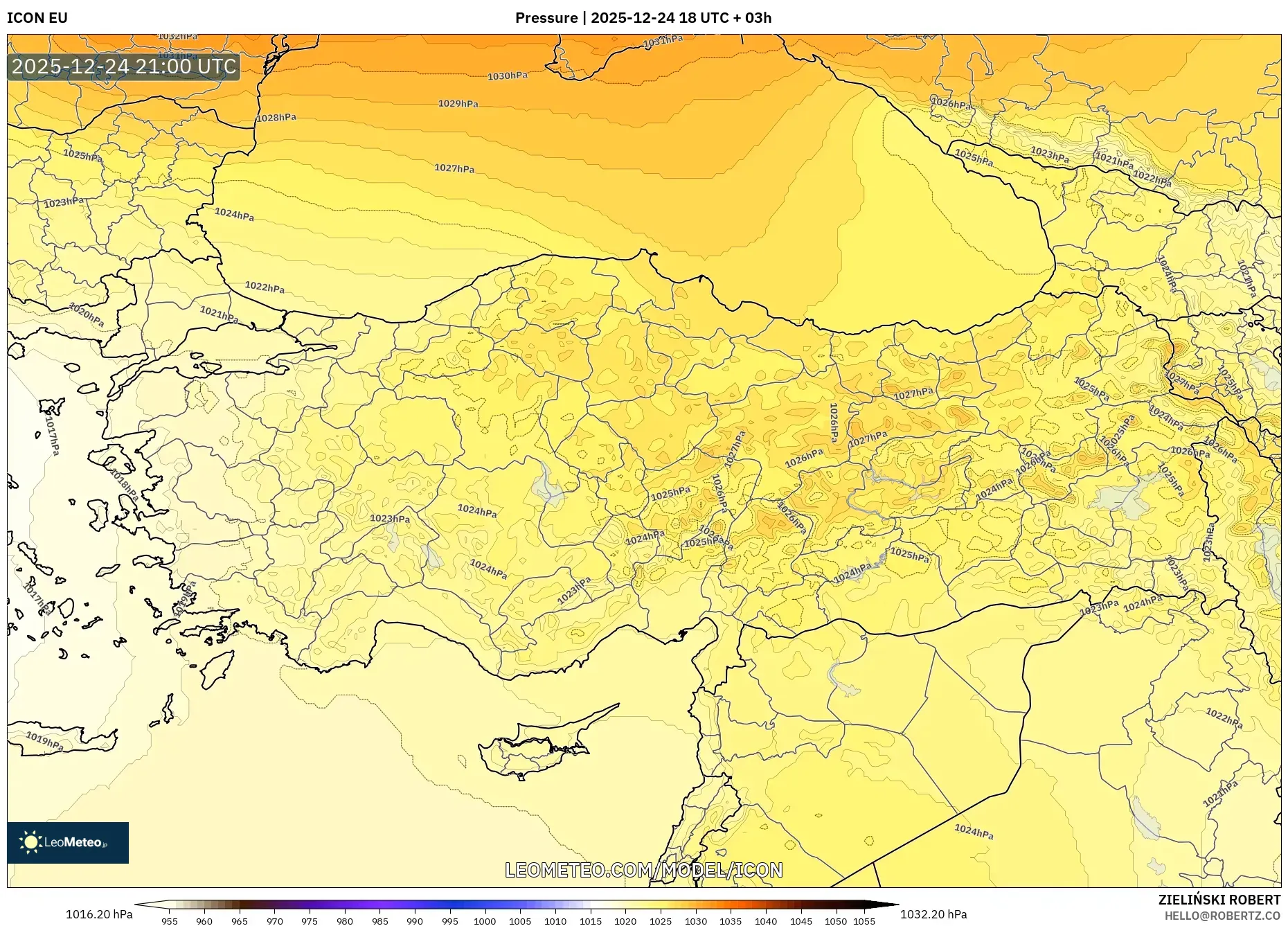 ICON model - Turkey, Pressure