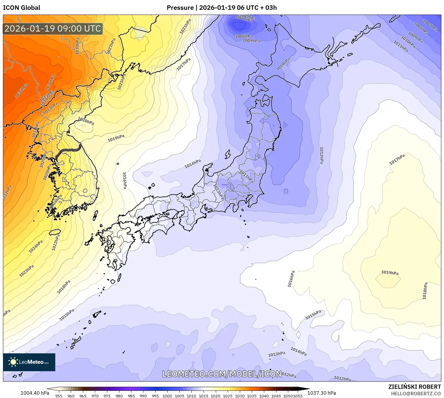 ICON model - Japan, Pressure