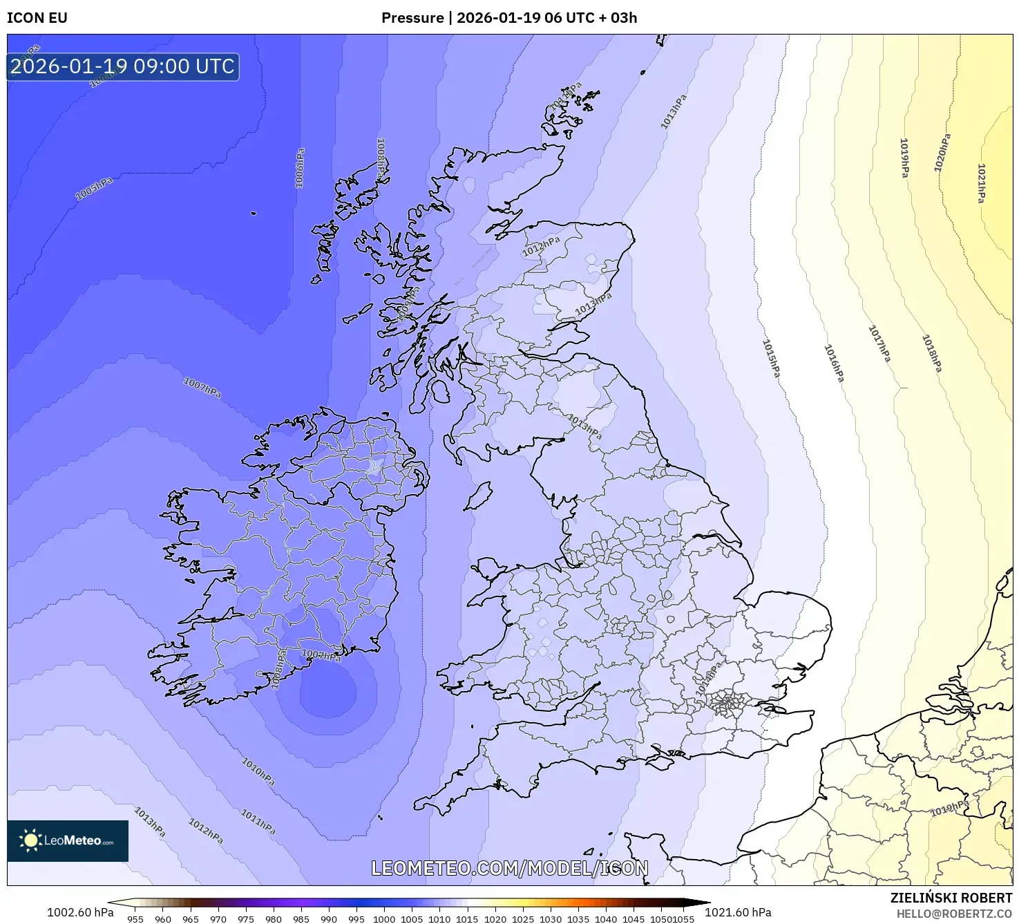 ICON model - United Kingdom, Pressure