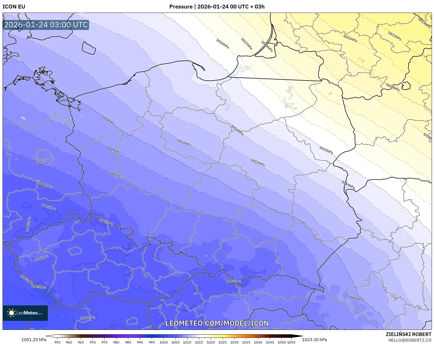 ICON model - Poland, Pressure
