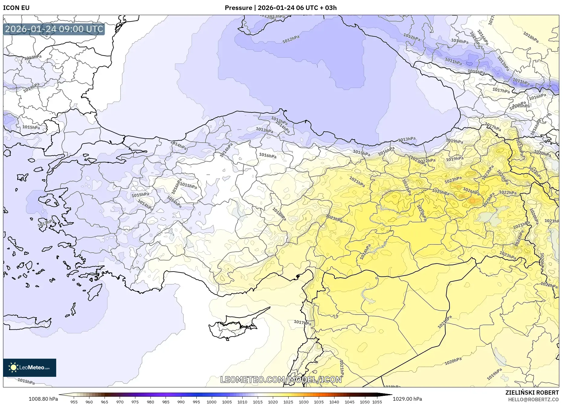 ICON model - Turkey, Pressure