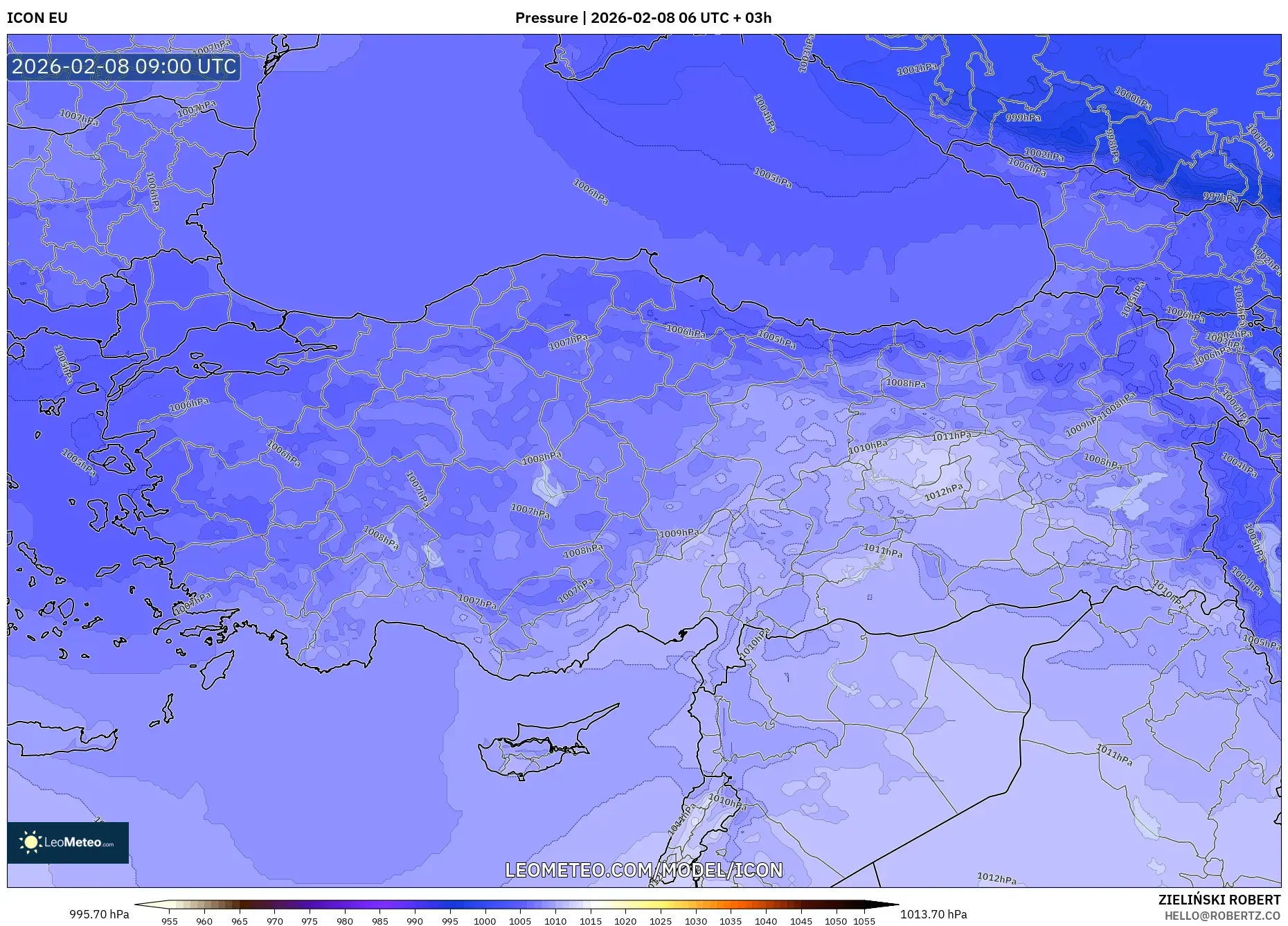 ICON model - Turkey, Pressure
