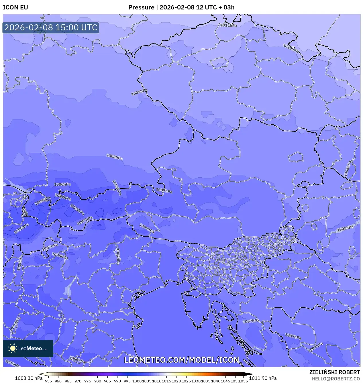 ICON model - Austria, Pressure