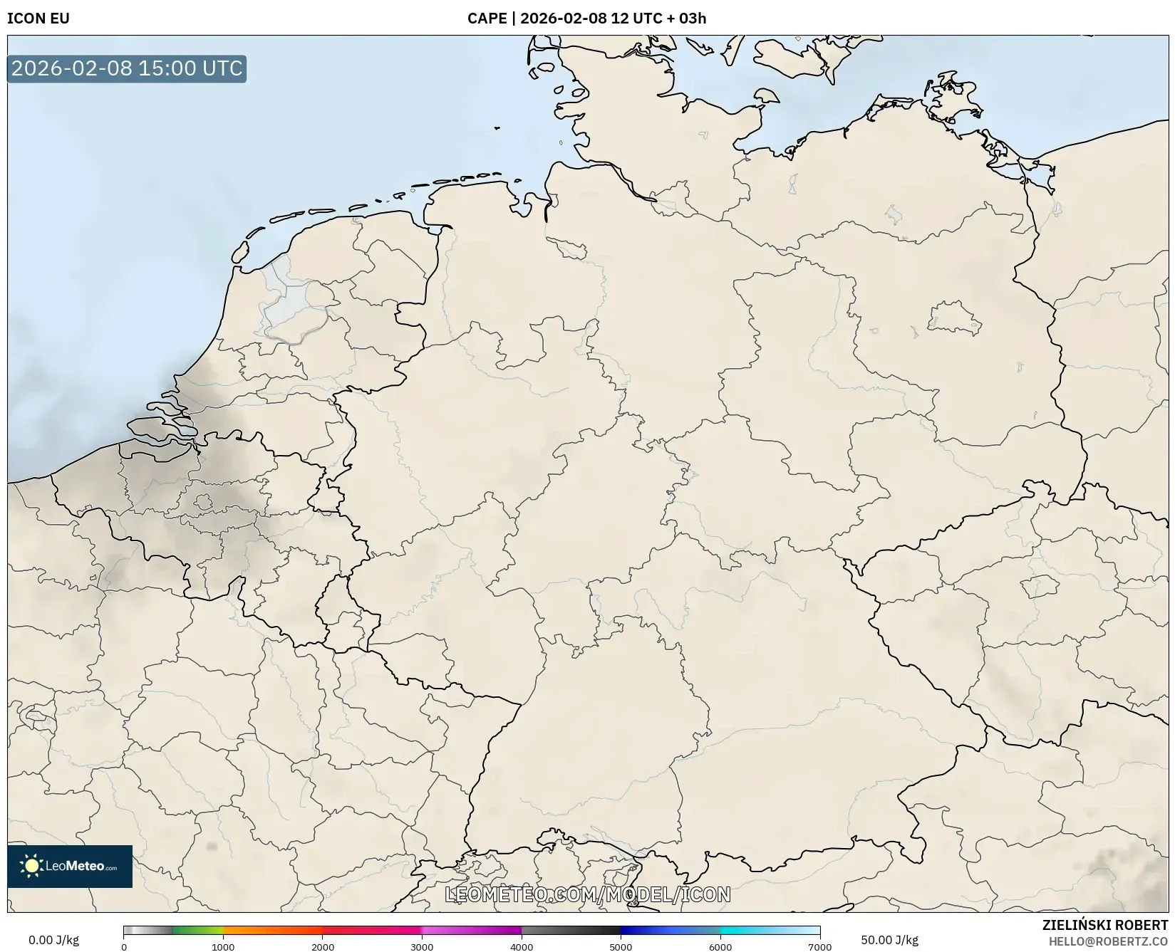 ICON model - Germany, CAPE