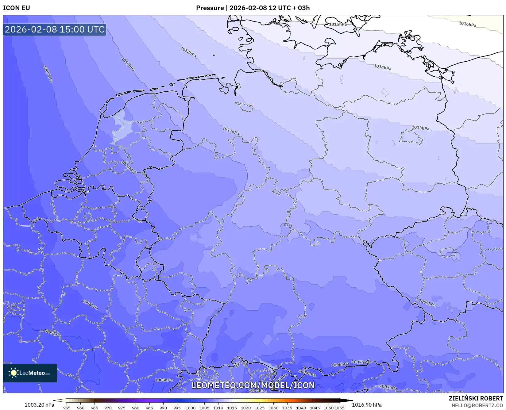 ICON model - Germany, Pressure